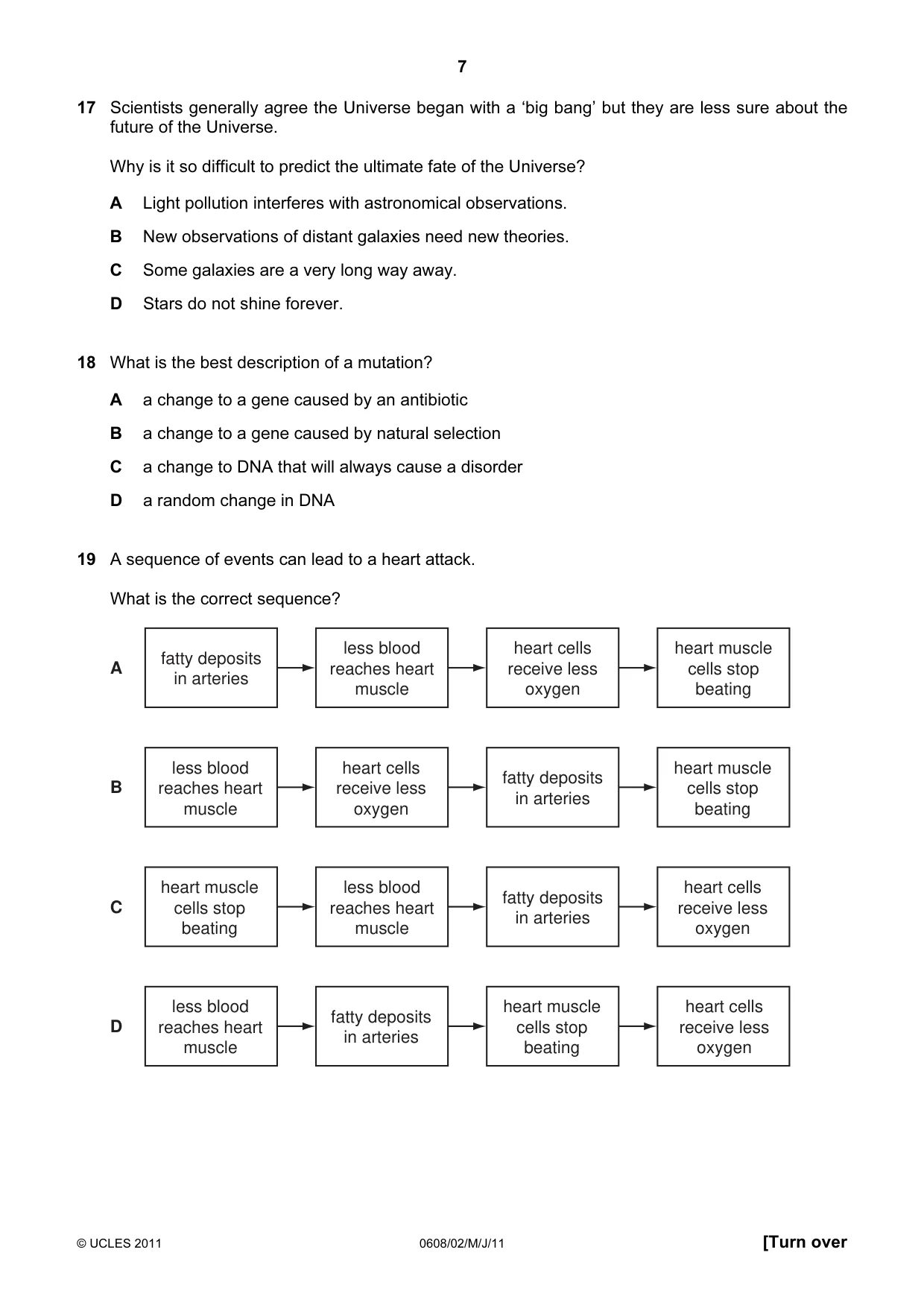 Cambridge IGCSE Twenty-First Century Science 0608 2011 May/June Paper 2 · Variant 1 question paper, page 7 of 16