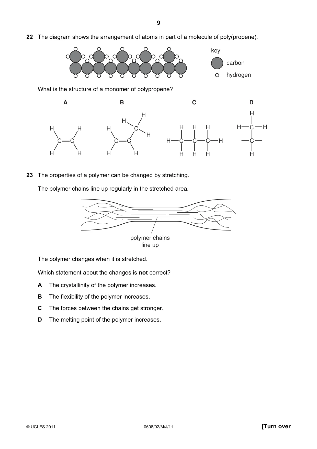 Cambridge IGCSE Twenty-First Century Science 0608 2011 May/June Paper 2 · Variant 1 question paper, page 9 of 16