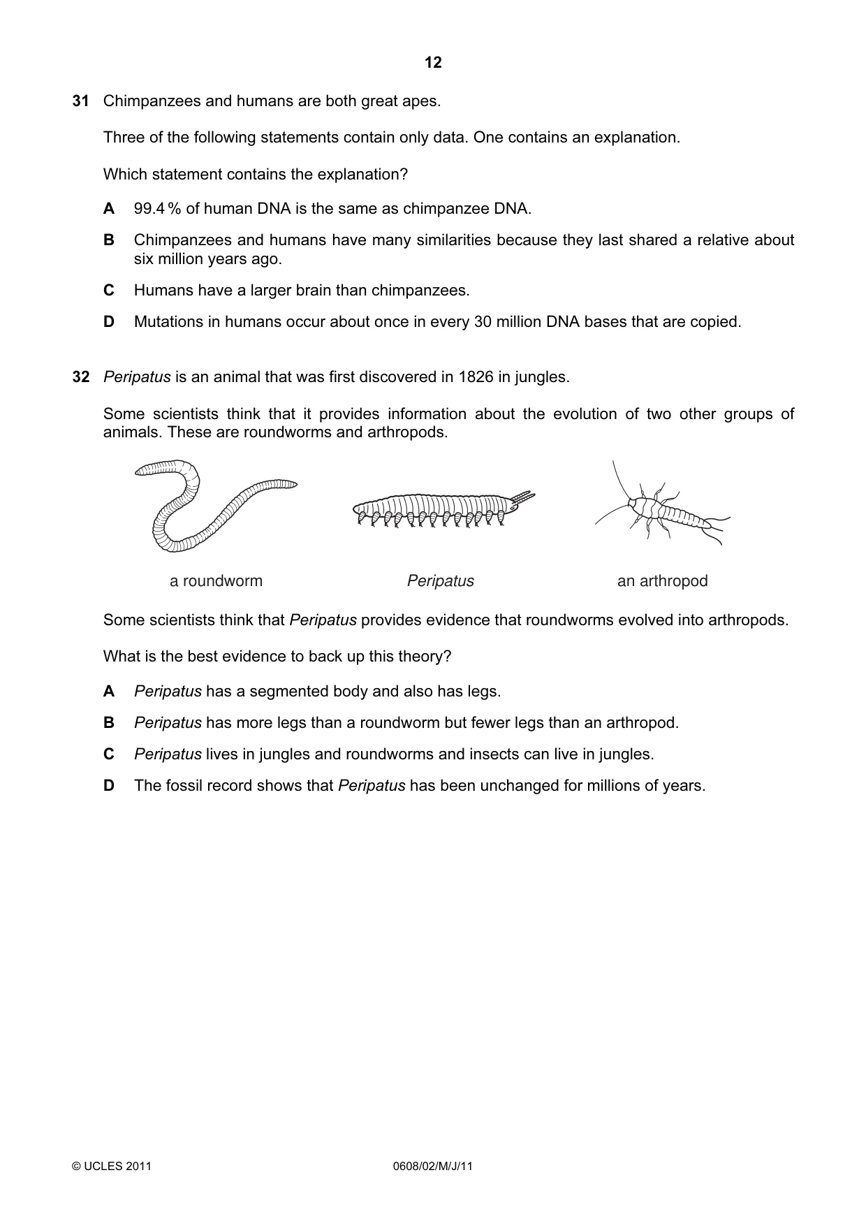 Cambridge IGCSE Twenty-First Century Science 0608 2011 May/June Paper 2 · Variant 1 question paper, page 12 of 16