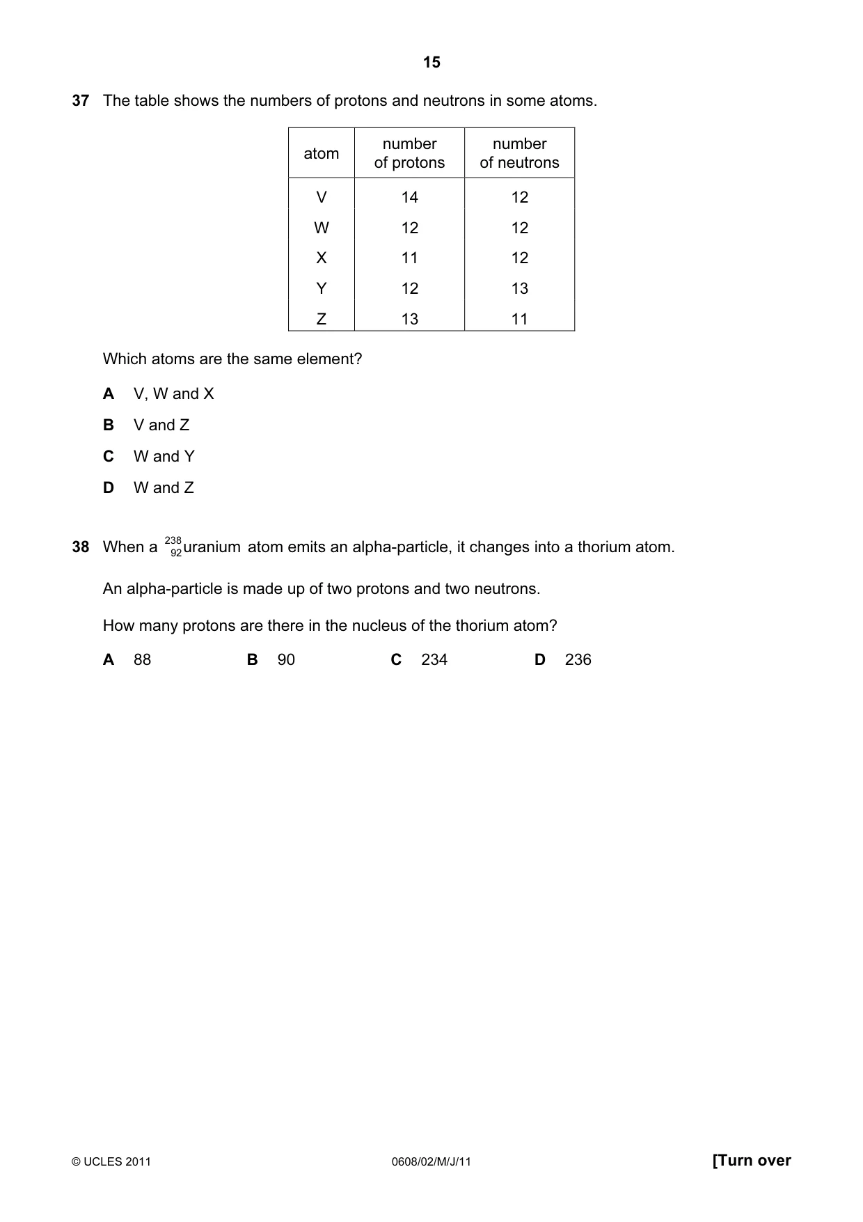 Cambridge IGCSE Twenty-First Century Science 0608 2011 May/June Paper 2 · Variant 1 question paper, page 15 of 16