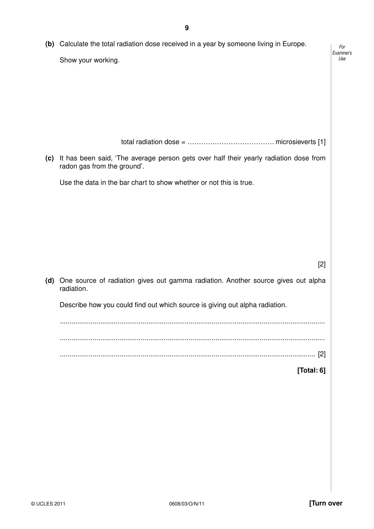 Cambridge IGCSE Twenty-First Century Science 0608 2011 May/June Paper 3 · Variant 1 question paper, page 9 of 16