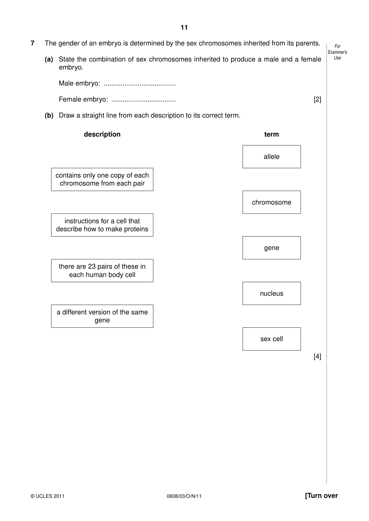 Cambridge IGCSE Twenty-First Century Science 0608 2011 May/June Paper 3 · Variant 1 question paper, page 11 of 16