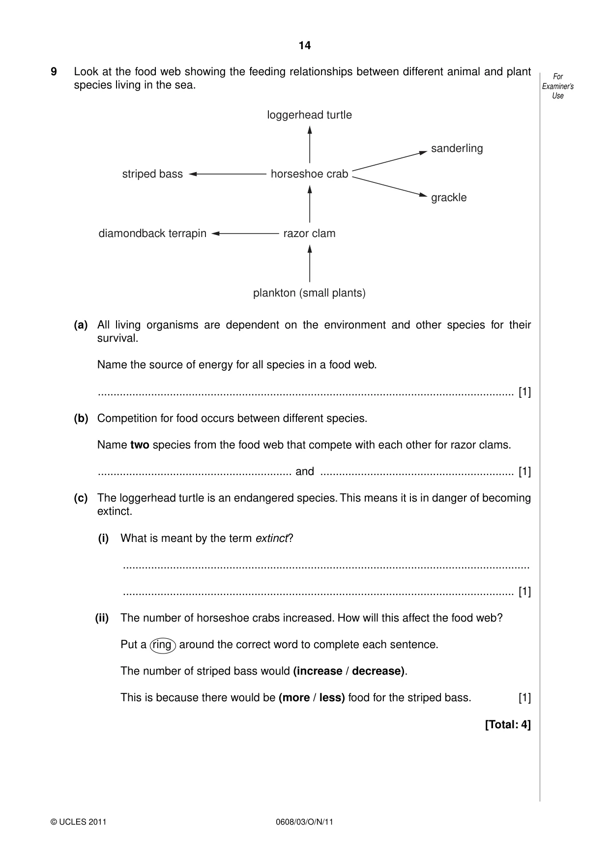 Cambridge IGCSE Twenty-First Century Science 0608 2011 May/June Paper 3 · Variant 1 question paper, page 14 of 16