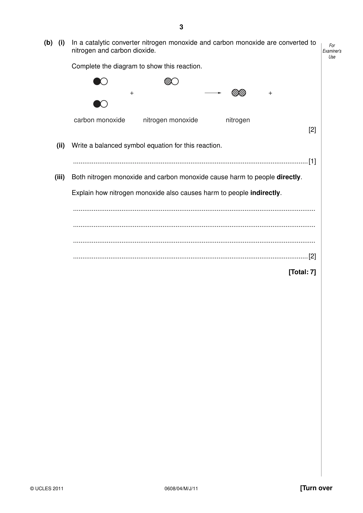 Cambridge IGCSE Twenty-First Century Science 0608 2011 May/June Paper 4 · Variant 1 question paper, page 3 of 16