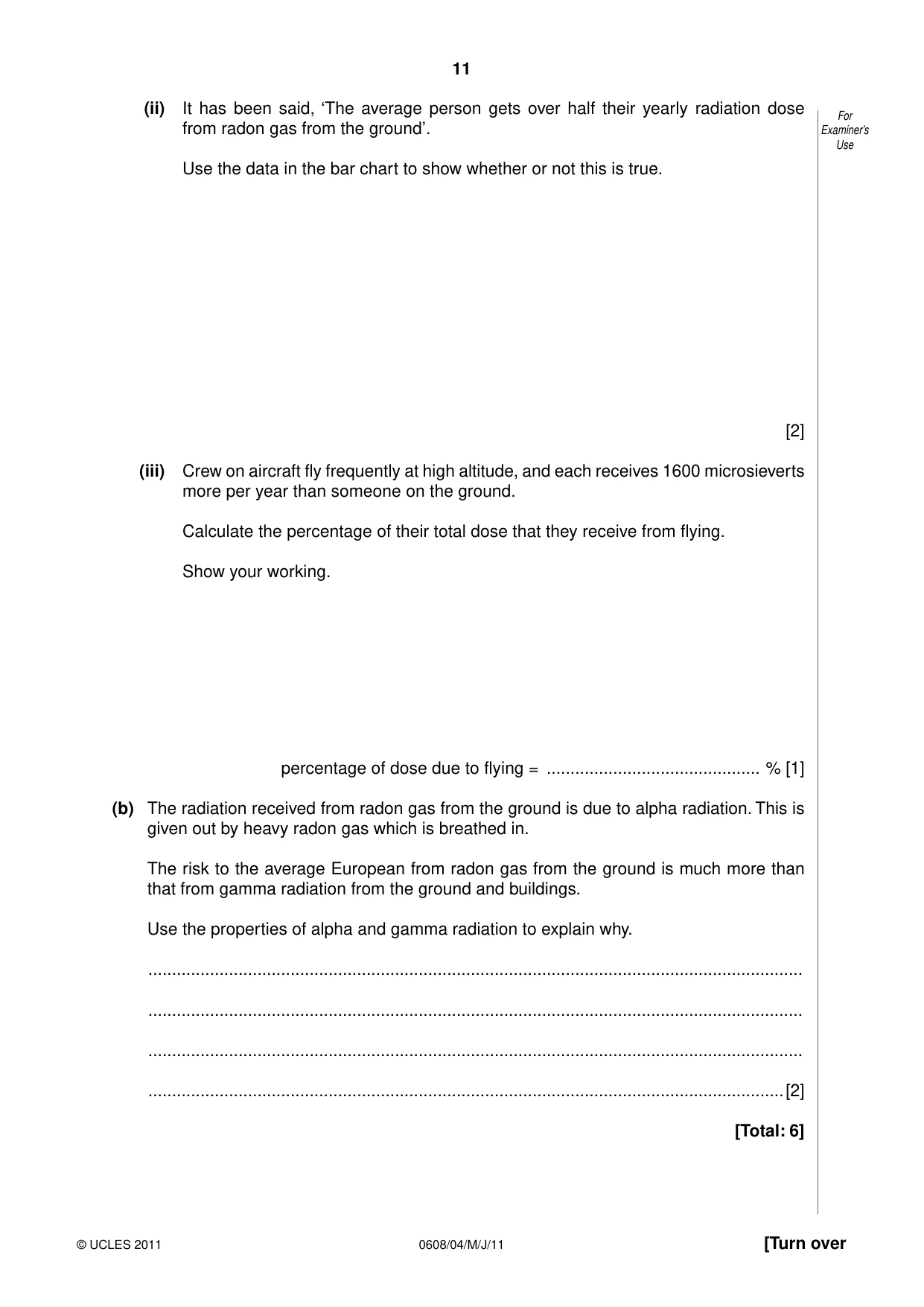 Cambridge IGCSE Twenty-First Century Science 0608 2011 May/June Paper 4 · Variant 1 question paper, page 11 of 16