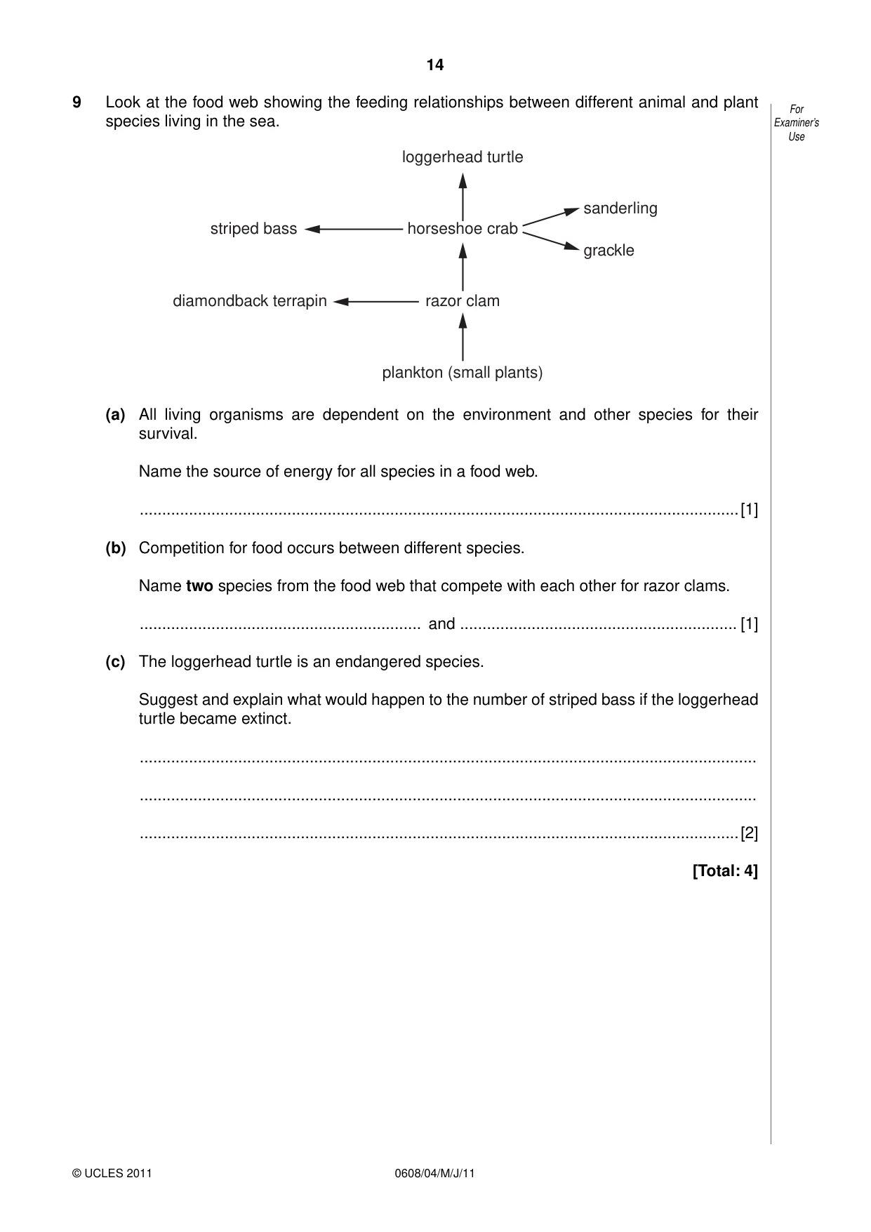 Cambridge IGCSE Twenty-First Century Science 0608 2011 May/June Paper 4 · Variant 1 question paper, page 14 of 16