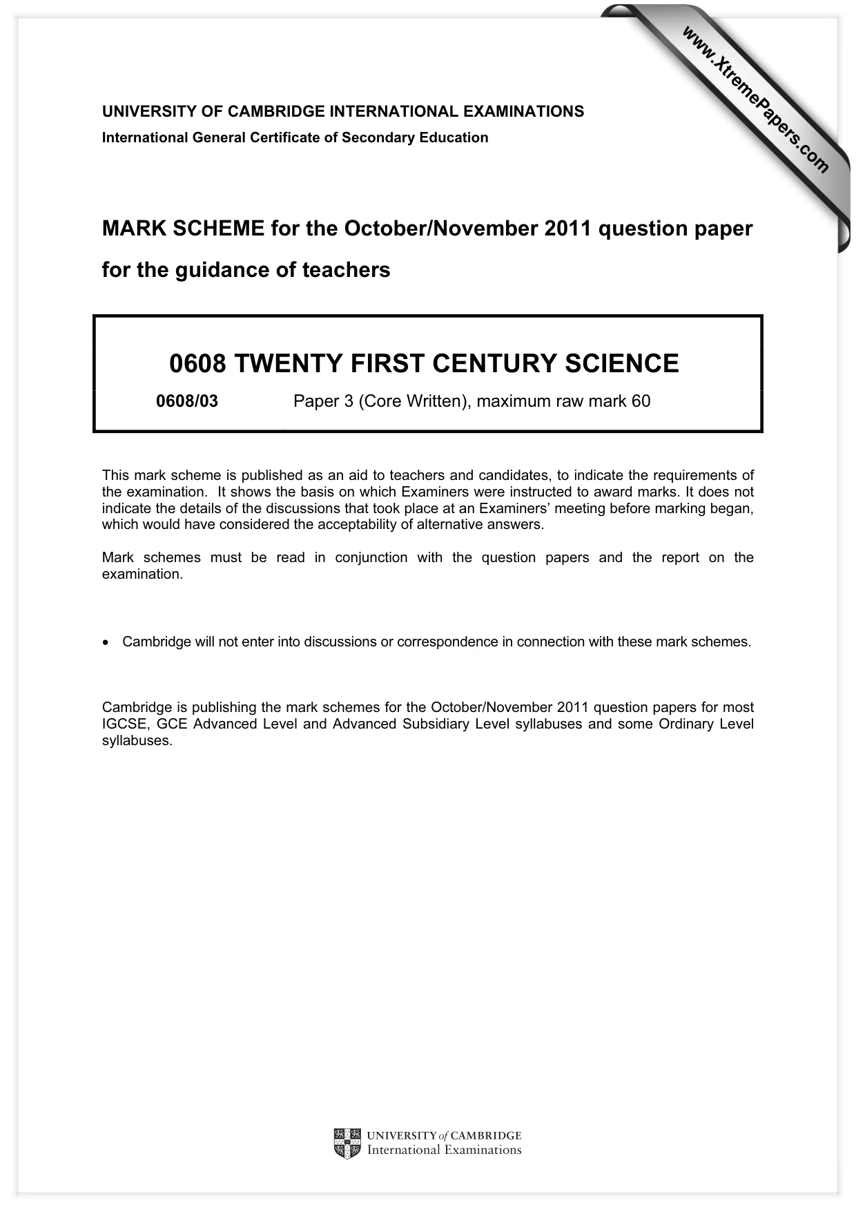Mark scheme, page 1 of 4