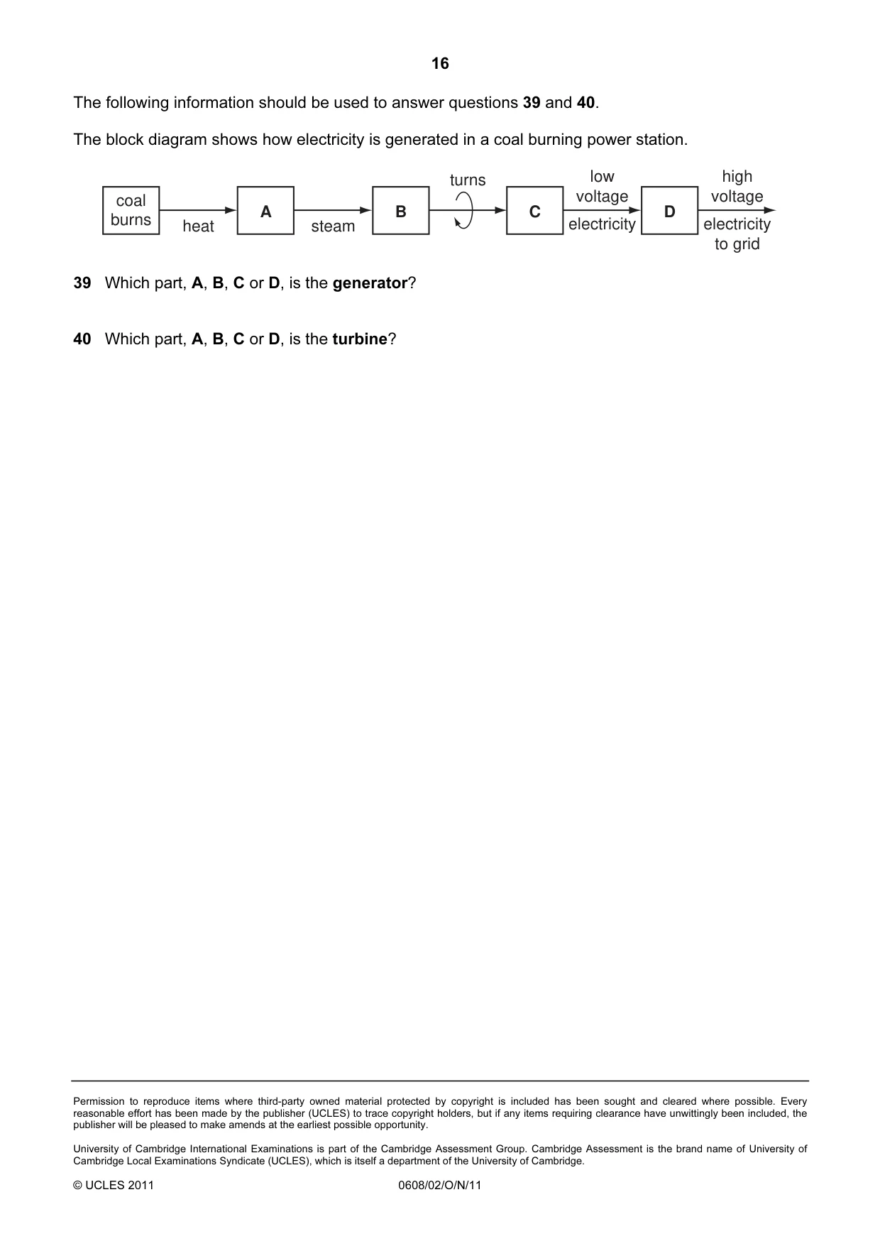 Cambridge IGCSE Twenty-First Century Science 0608 2011 Oct/Nov Paper 2 · Variant 1 question paper, page 16 of 16