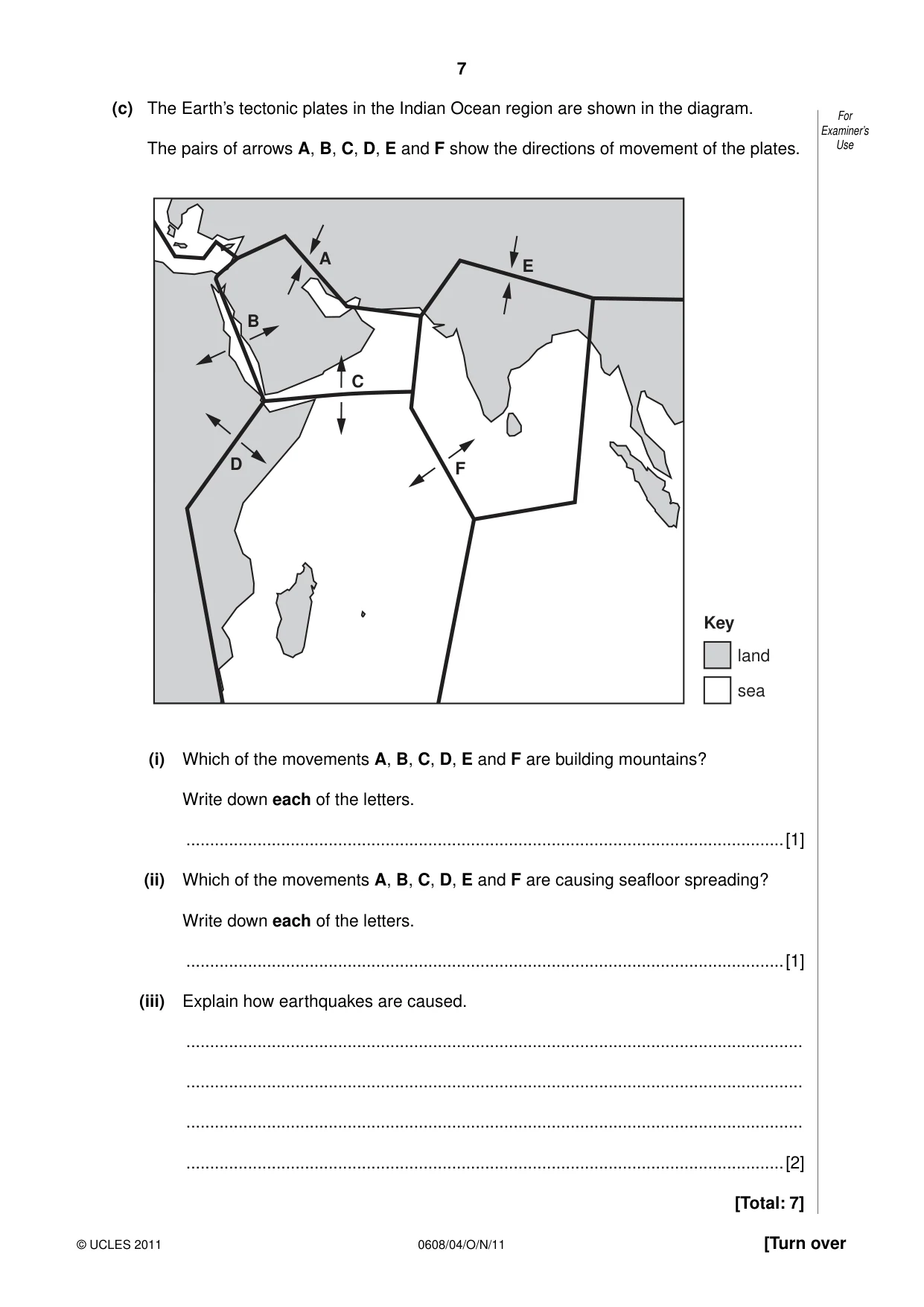 Cambridge IGCSE Twenty-First Century Science 0608 2011 Oct/Nov Paper 4 · Variant 1 question paper, page 7 of 16