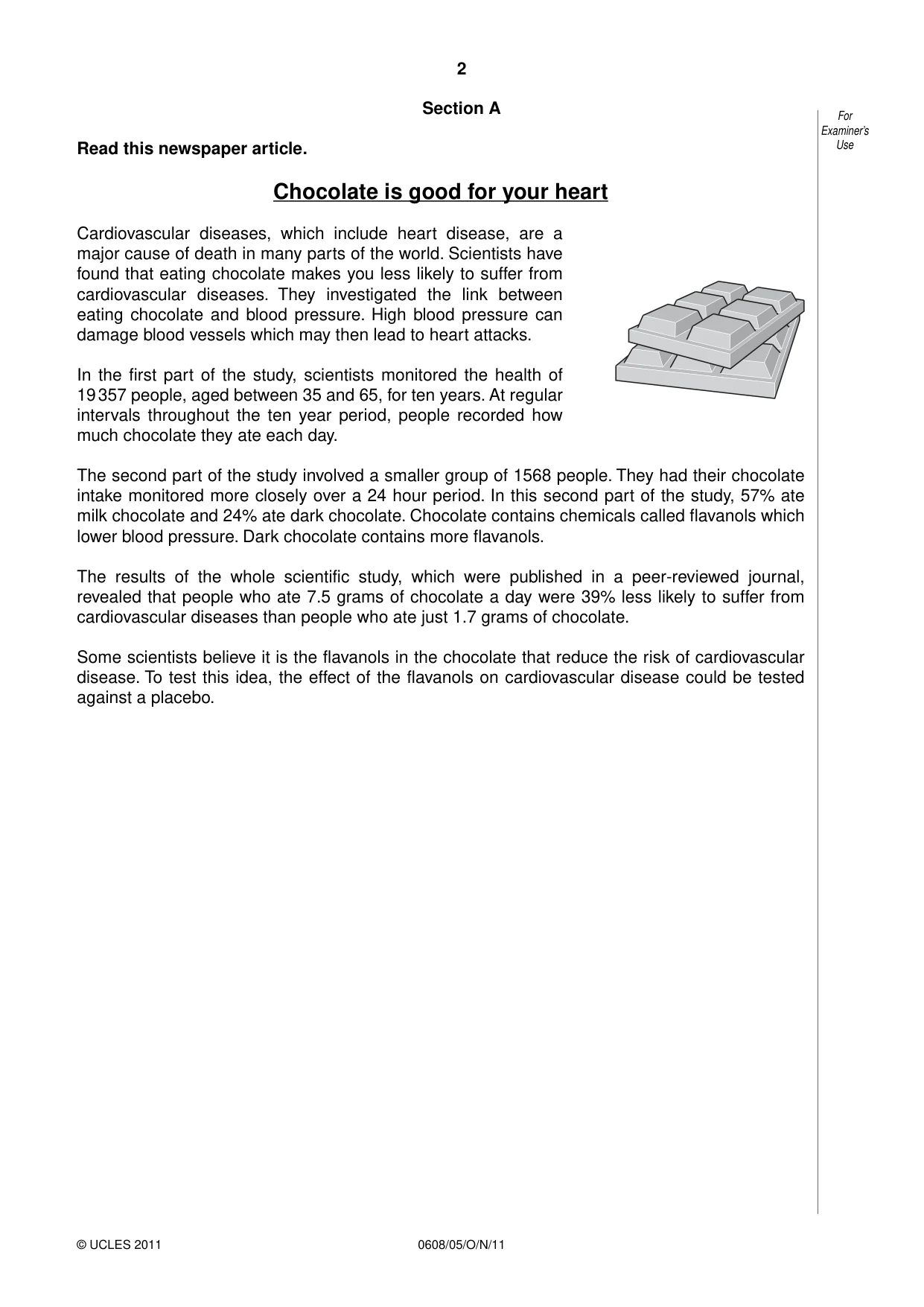 Cambridge IGCSE Twenty-First Century Science 0608 2011 Oct/Nov Paper 5 · Variant 1 question paper, page 2 of 16