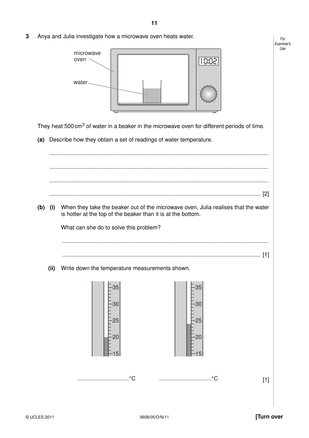 Cambridge IGCSE Twenty-First Century Science 0608 2011 Oct/Nov Paper 5 · Variant 1 question paper, page 11 of 16