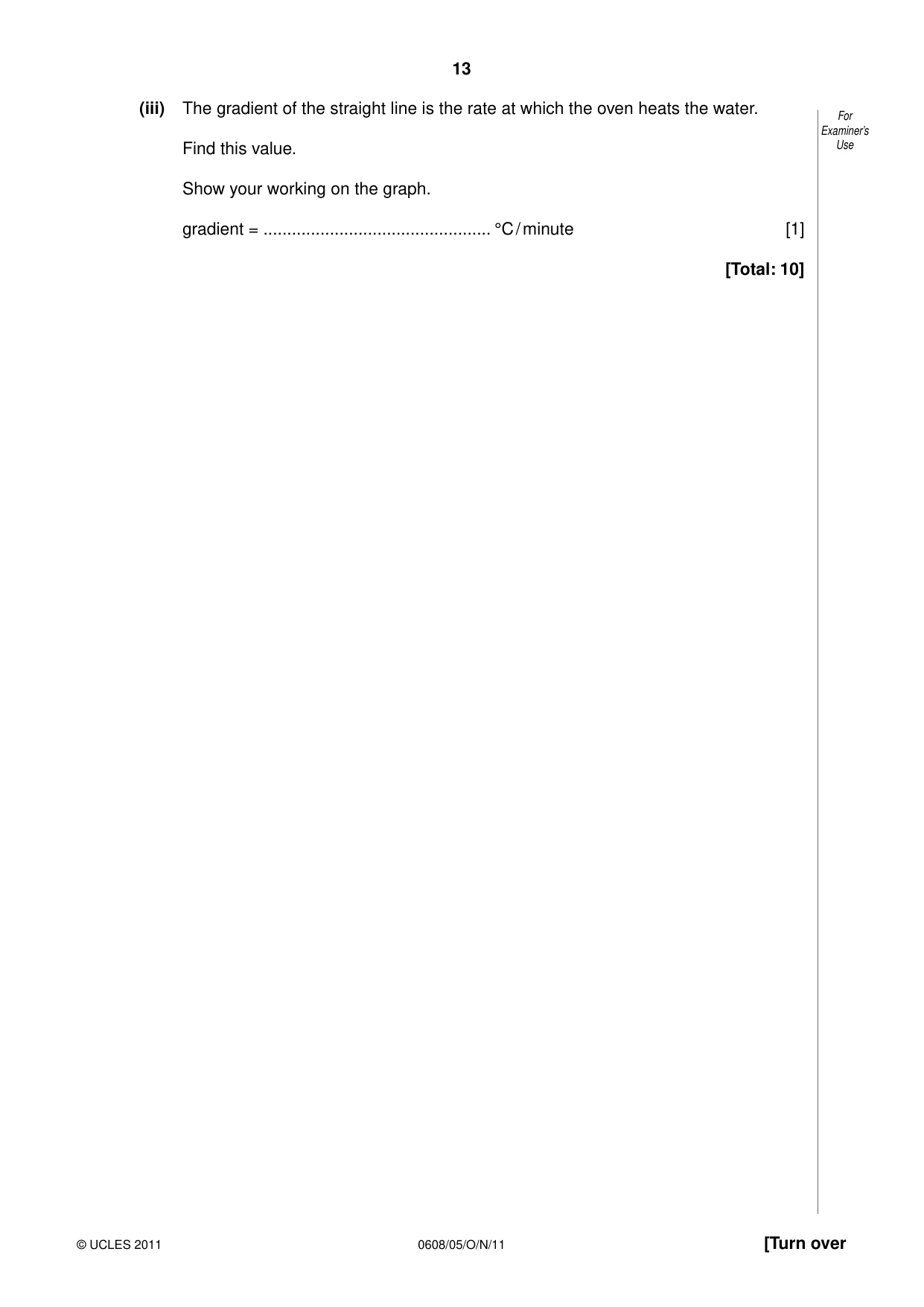 Cambridge IGCSE Twenty-First Century Science 0608 2011 Oct/Nov Paper 5 · Variant 1 question paper, page 13 of 16