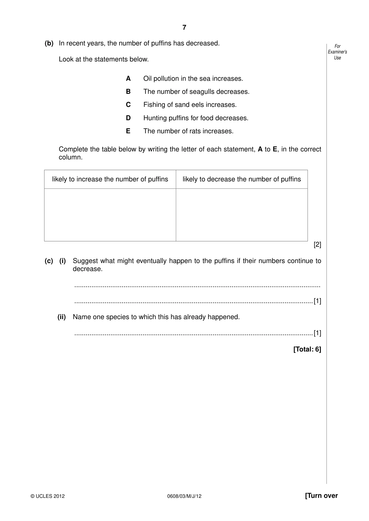 Cambridge IGCSE Twenty-First Century Science 0608 2012 May/June Paper 3 · Variant 1 question paper, page 7 of 16