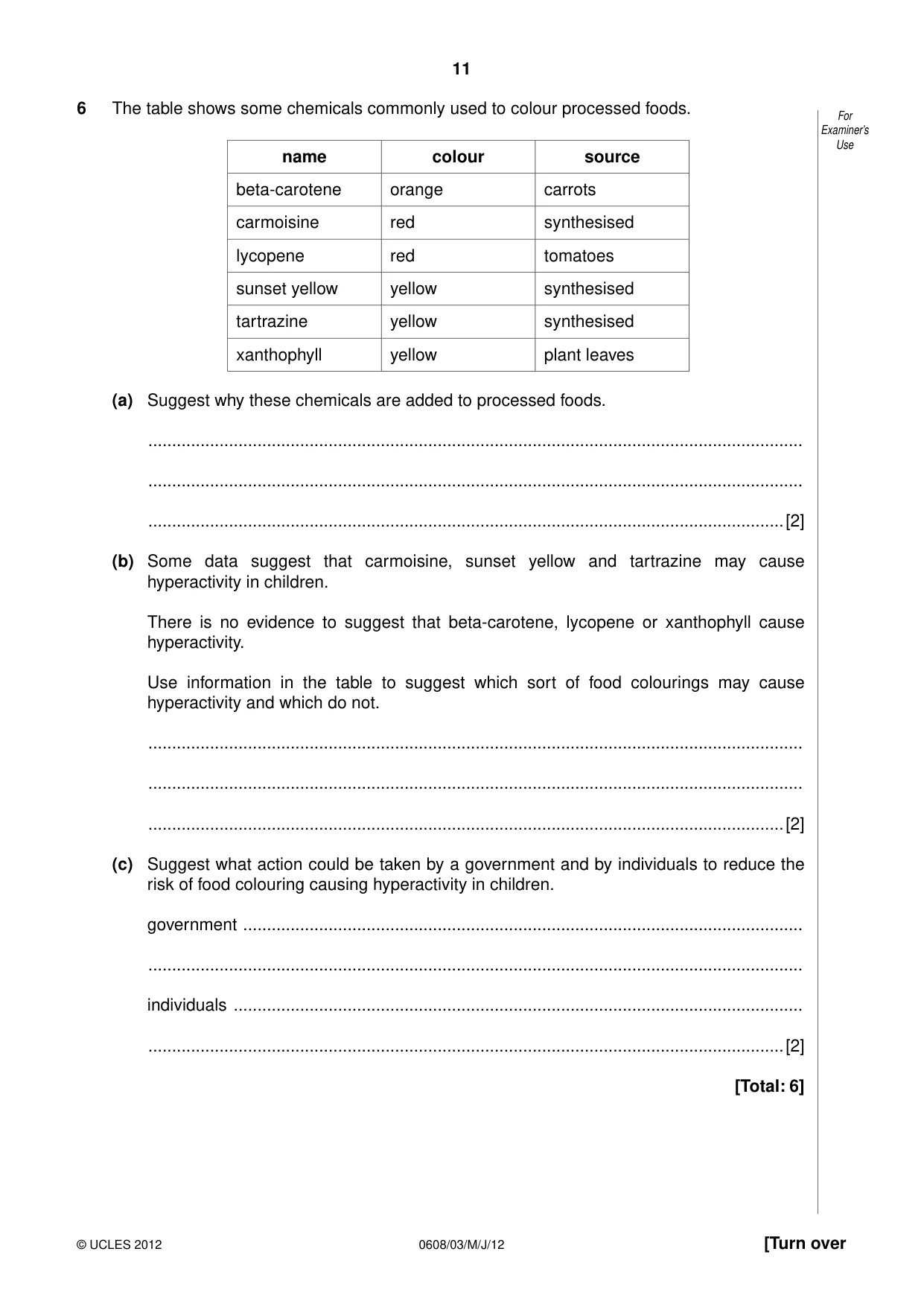 Cambridge IGCSE Twenty-First Century Science 0608 2012 May/June Paper 3 · Variant 1 question paper, page 11 of 16