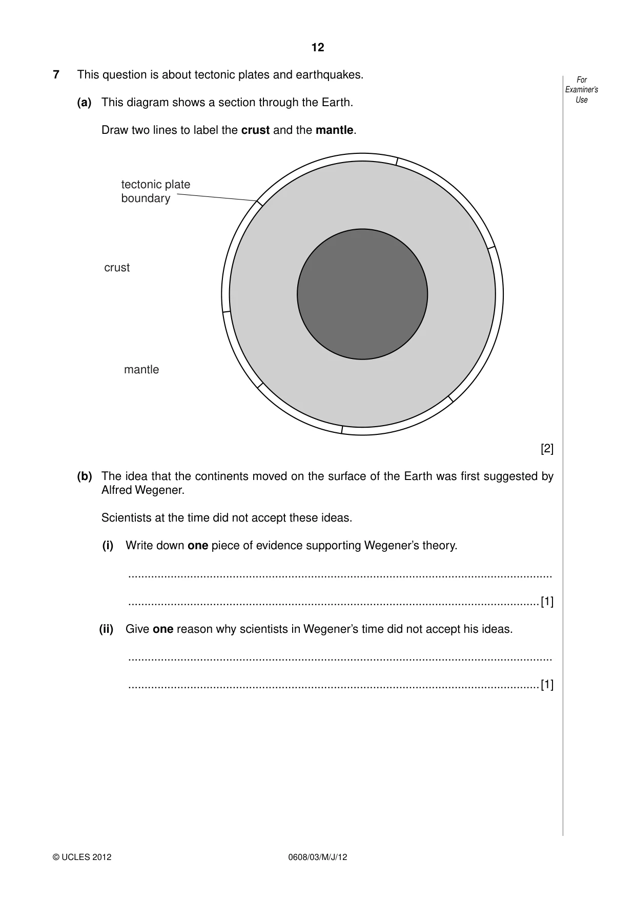 Cambridge IGCSE Twenty-First Century Science 0608 2012 May/June Paper 3 · Variant 1 question paper, page 12 of 16
