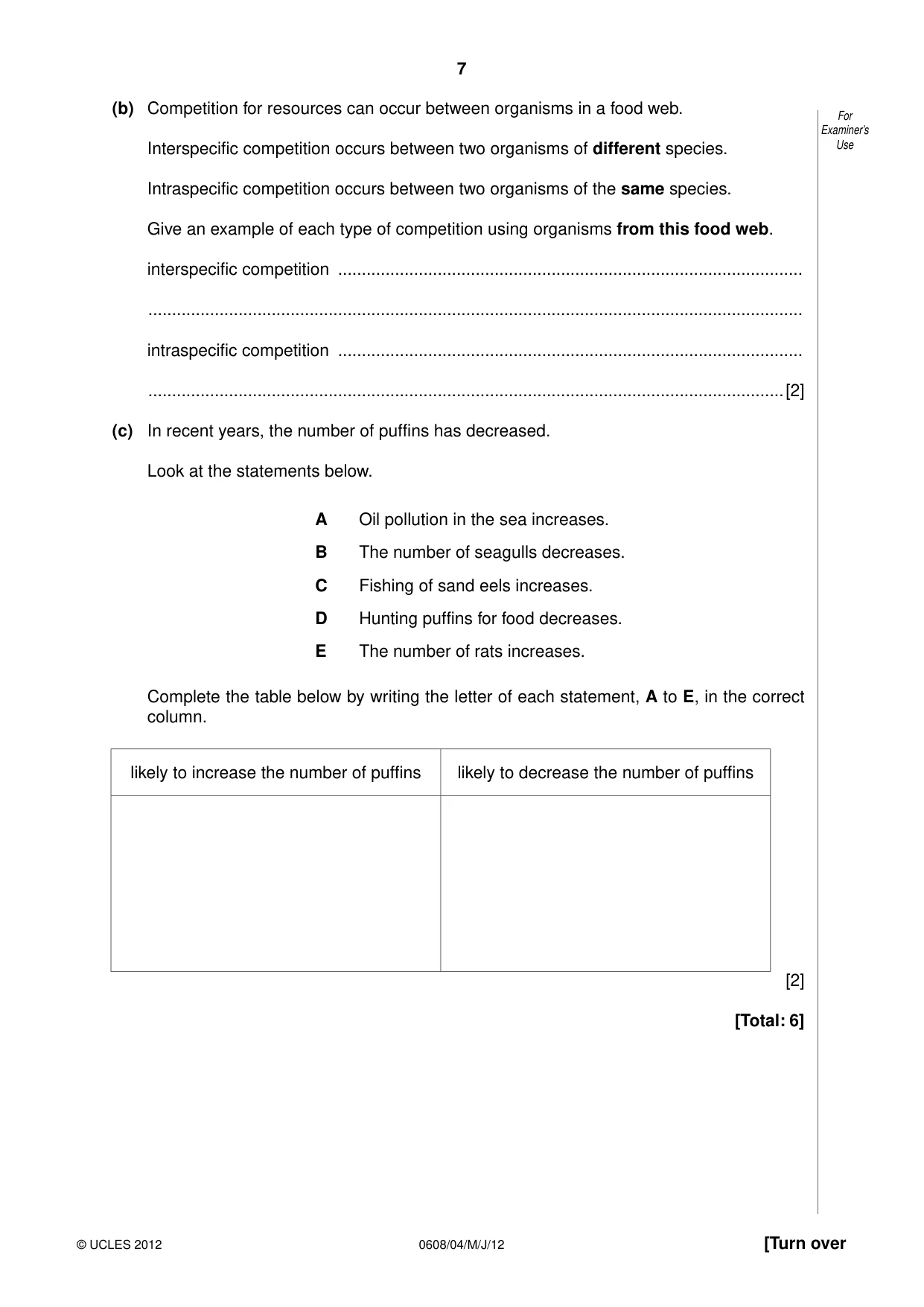 Cambridge IGCSE Twenty-First Century Science 0608 2012 May/June Paper 4 · Variant 1 question paper, page 7 of 16
