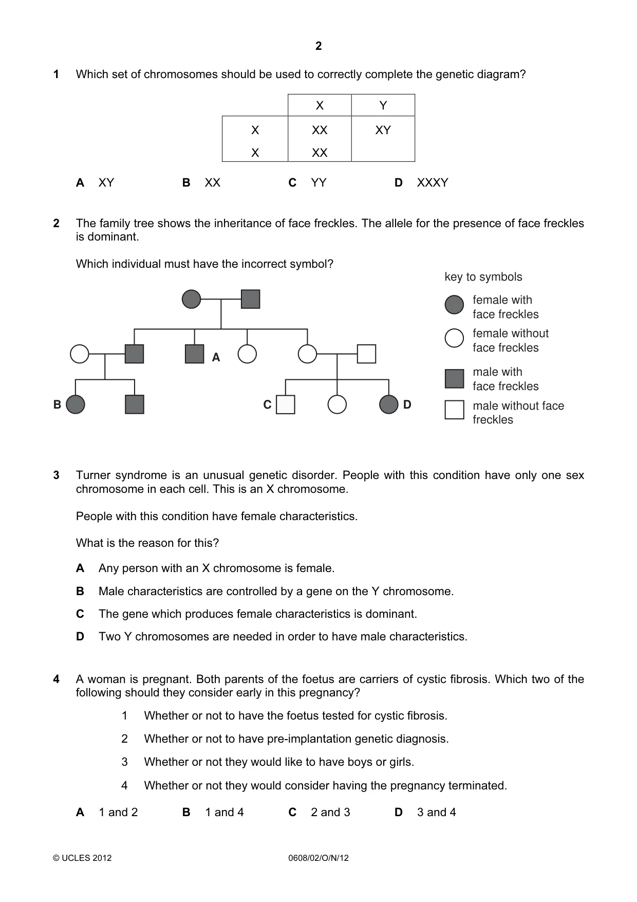 Cambridge IGCSE Twenty-First Century Science 0608 2012 Oct/Nov Paper 2 · Variant 1 question paper, page 2 of 16
