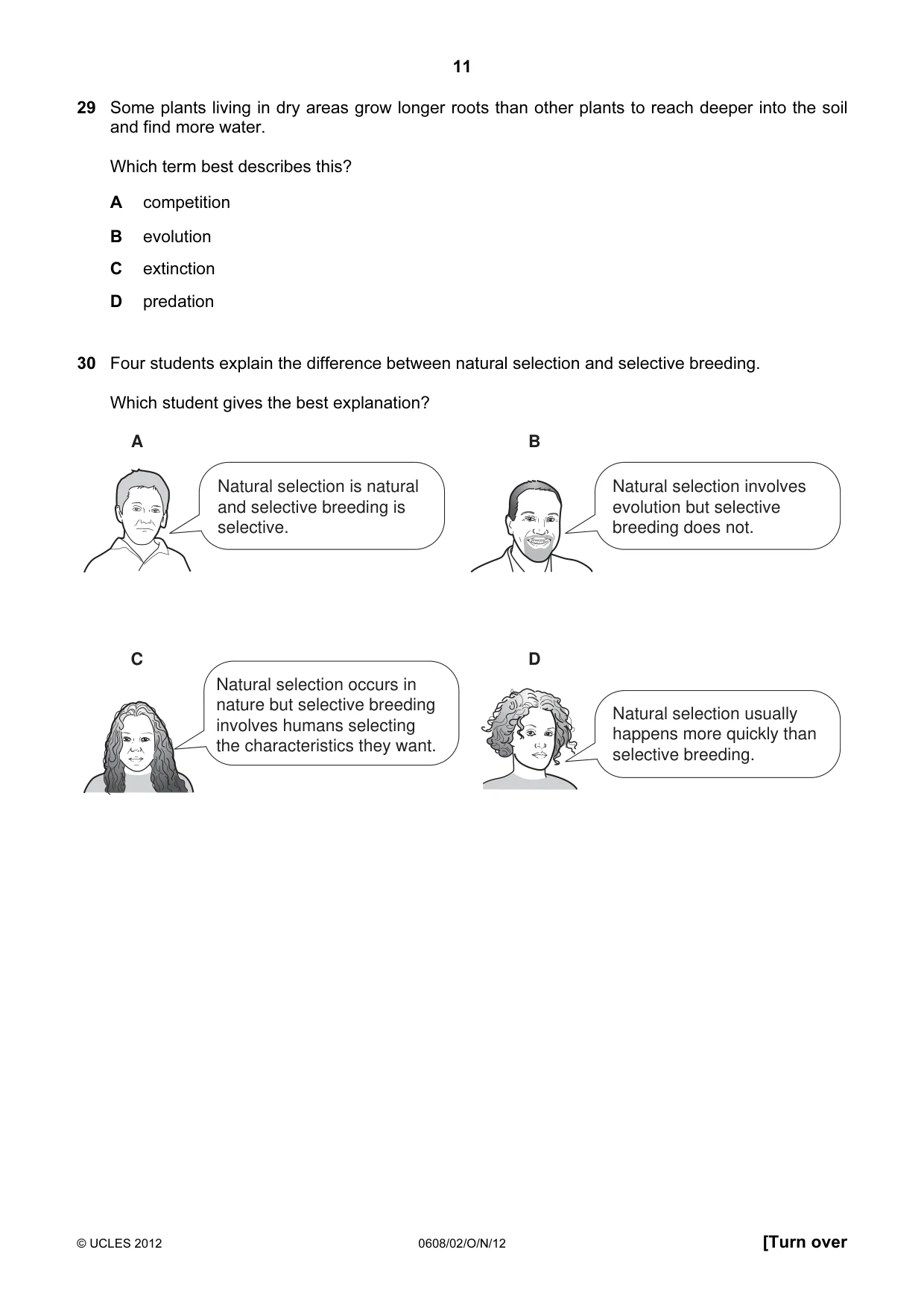 Cambridge IGCSE Twenty-First Century Science 0608 2012 Oct/Nov Paper 2 · Variant 1 question paper, page 11 of 16