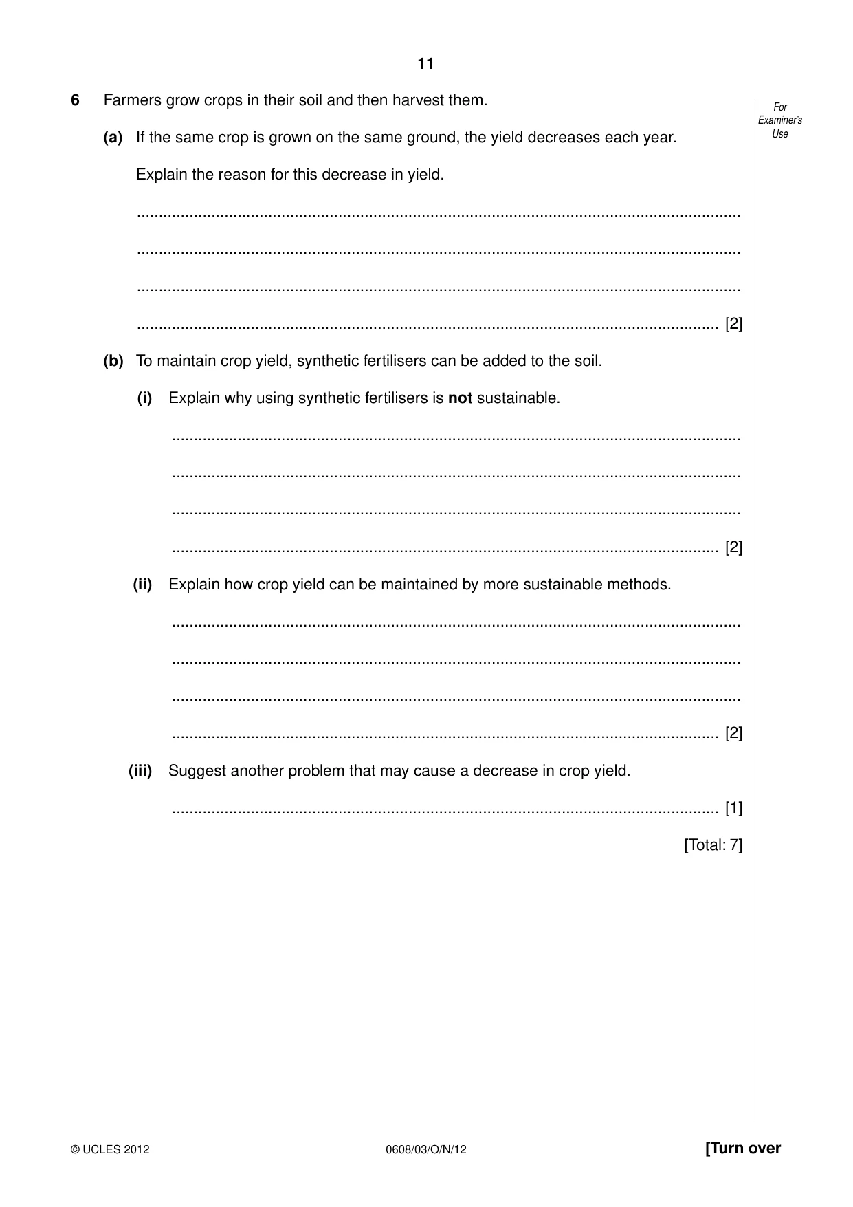 Cambridge IGCSE Twenty-First Century Science 0608 2012 Oct/Nov Paper 3 · Variant 1 question paper, page 11 of 16