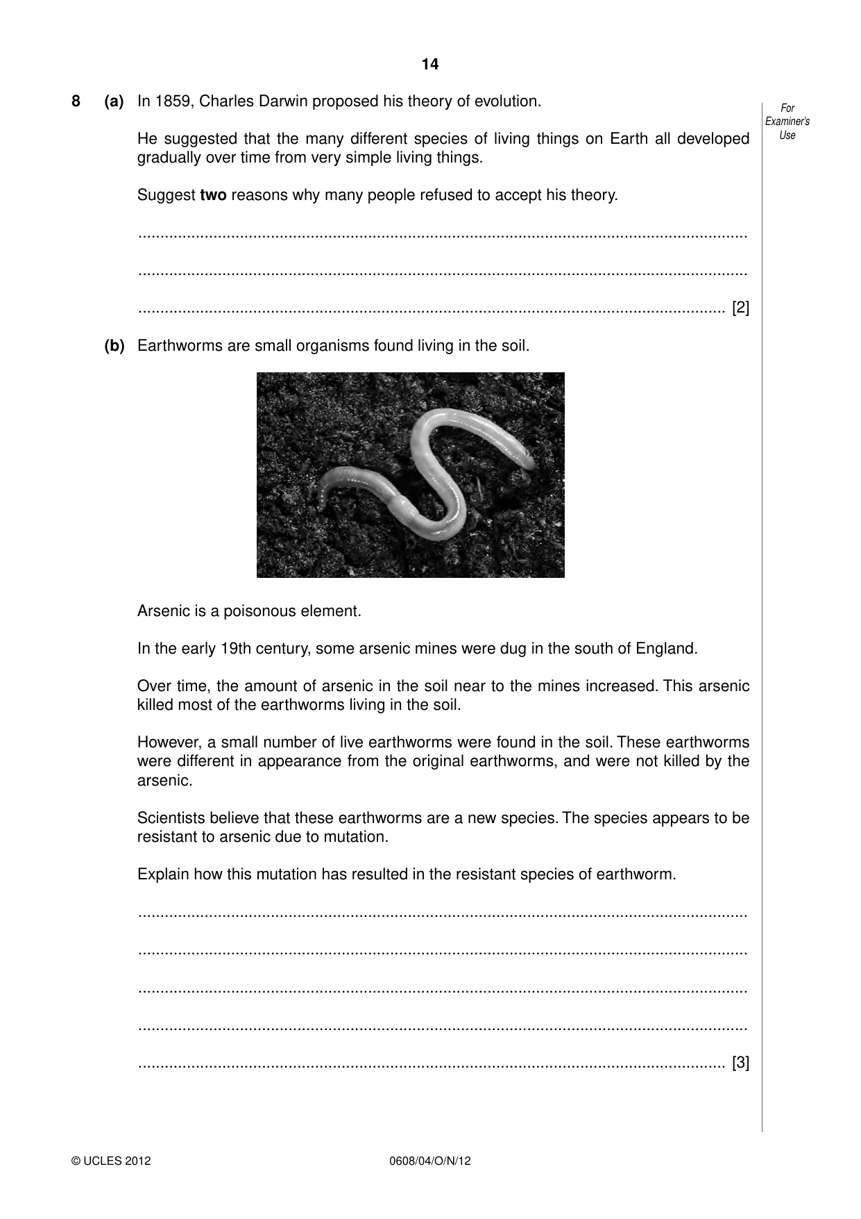 Cambridge IGCSE Twenty-First Century Science 0608 2012 Oct/Nov Paper 4 · Variant 1 question paper, page 14 of 16