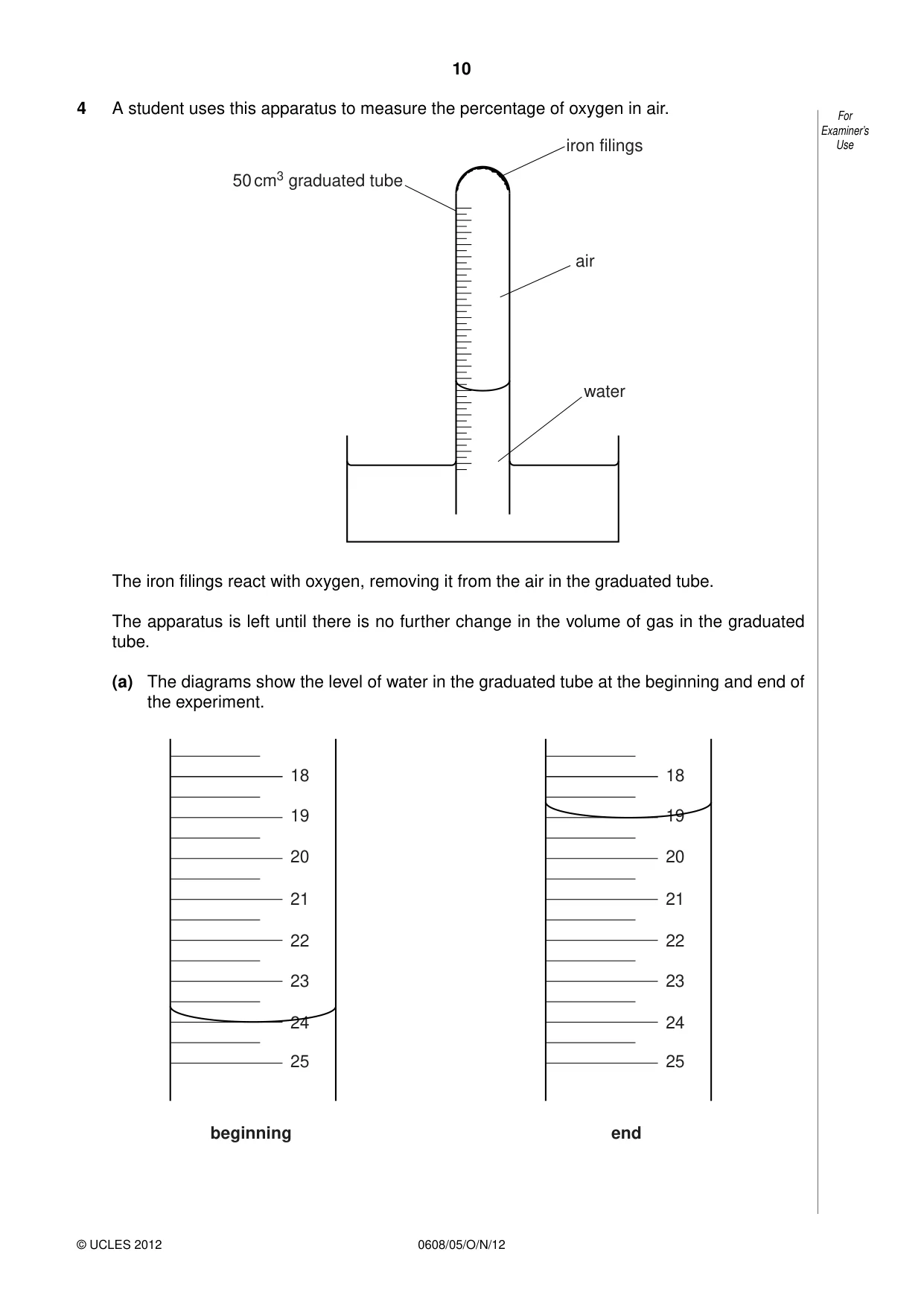 Cambridge IGCSE Twenty-First Century Science 0608 2012 Oct/Nov Paper 5 · Variant 1 question paper, page 10 of 16