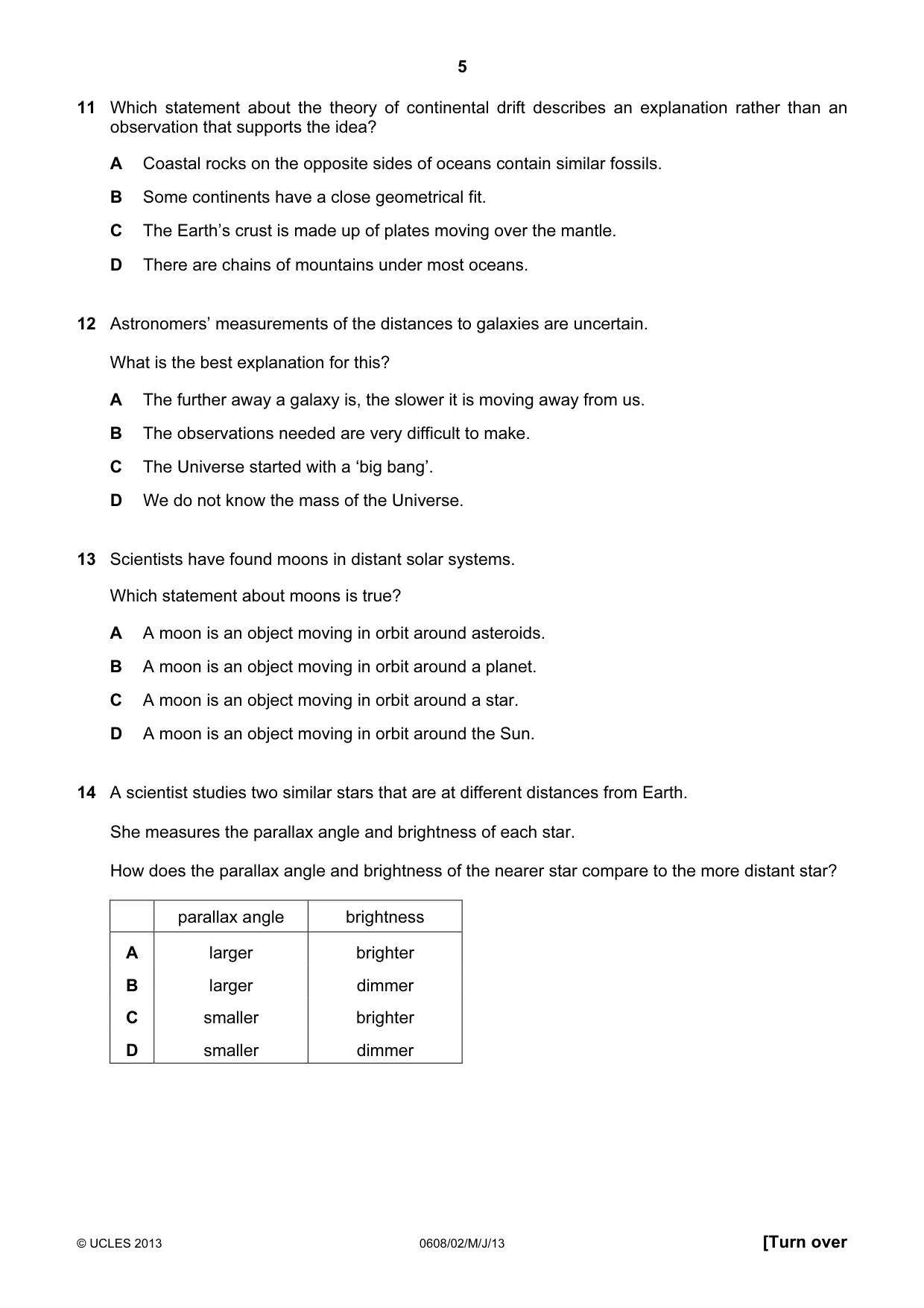 Cambridge IGCSE Twenty-First Century Science 0608 2013 May/June Paper 2 · Variant 1 question paper, page 5 of 16