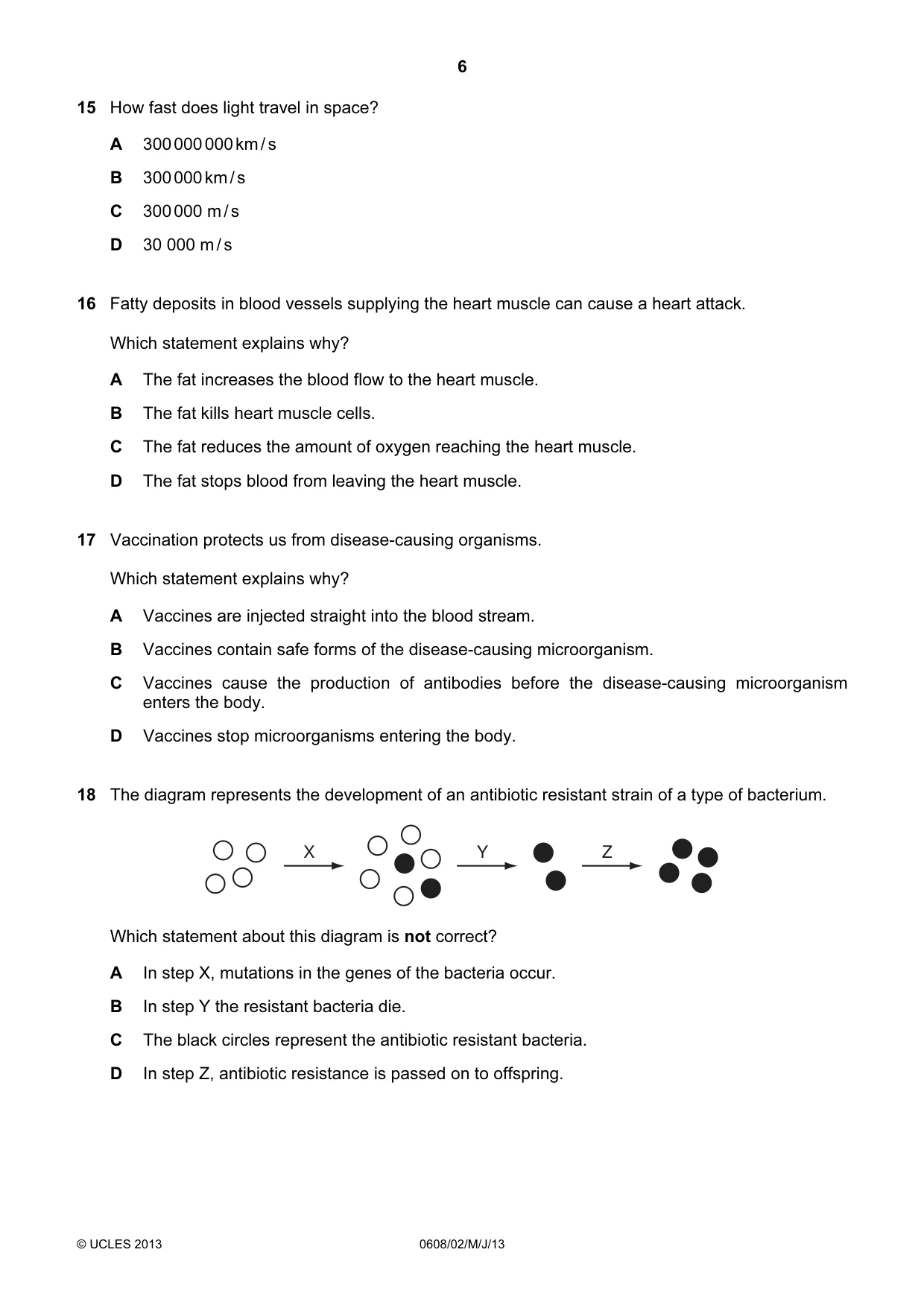 Cambridge IGCSE Twenty-First Century Science 0608 2013 May/June Paper 2 · Variant 1 question paper, page 6 of 16