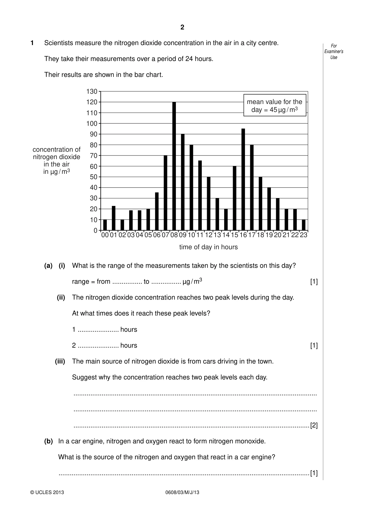 Cambridge IGCSE Twenty-First Century Science 0608 2013 May/June Paper 3 · Variant 1 question paper, page 2 of 16