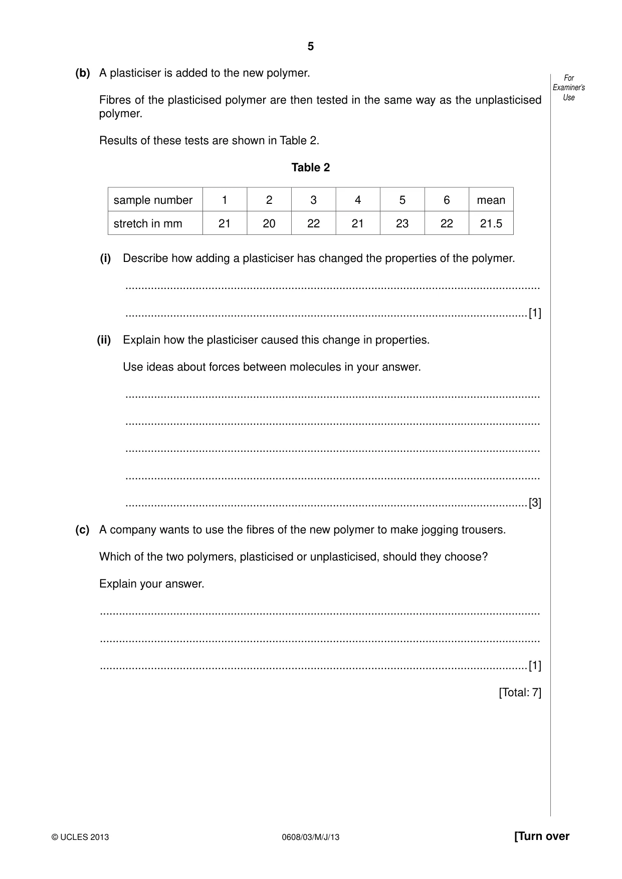 Cambridge IGCSE Twenty-First Century Science 0608 2013 May/June Paper 3 · Variant 1 question paper, page 5 of 16