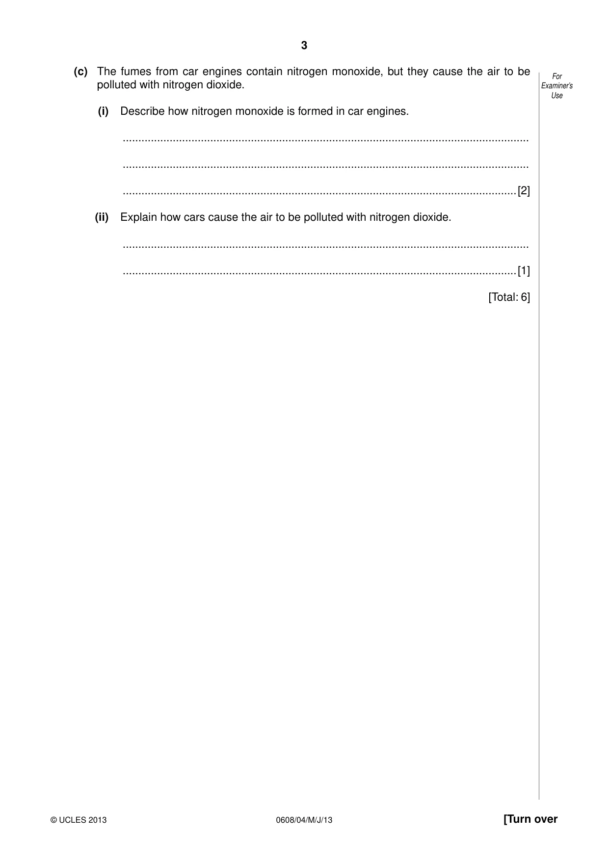 Cambridge IGCSE Twenty-First Century Science 0608 2013 May/June Paper 4 · Variant 1 question paper, page 3 of 20