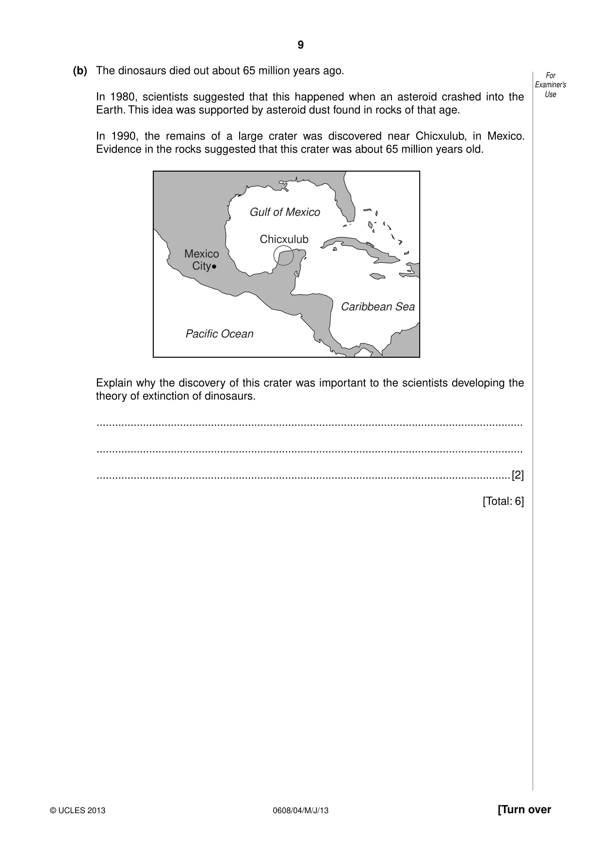 Cambridge IGCSE Twenty-First Century Science 0608 2013 May/June Paper 4 · Variant 1 question paper, page 9 of 20