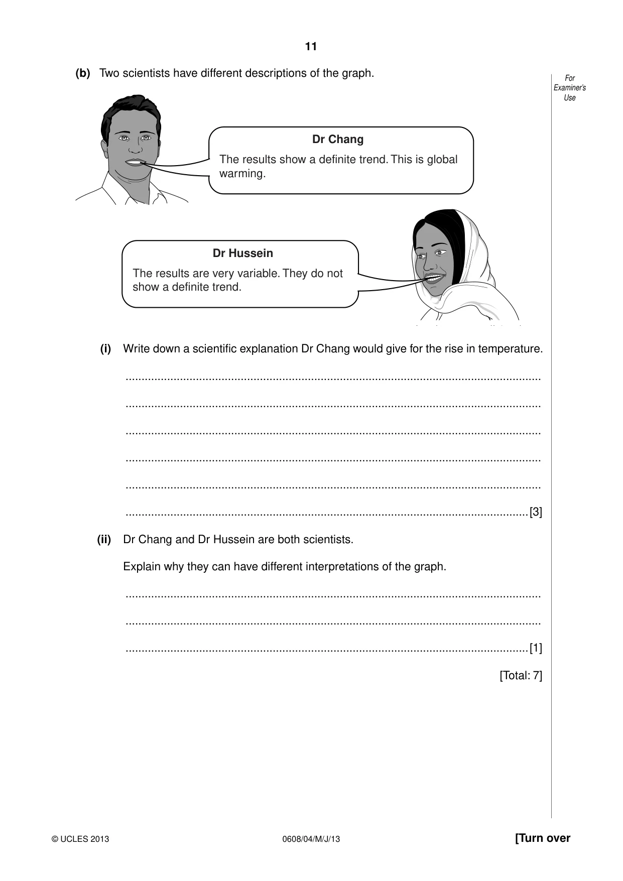 Cambridge IGCSE Twenty-First Century Science 0608 2013 May/June Paper 4 · Variant 1 question paper, page 11 of 20