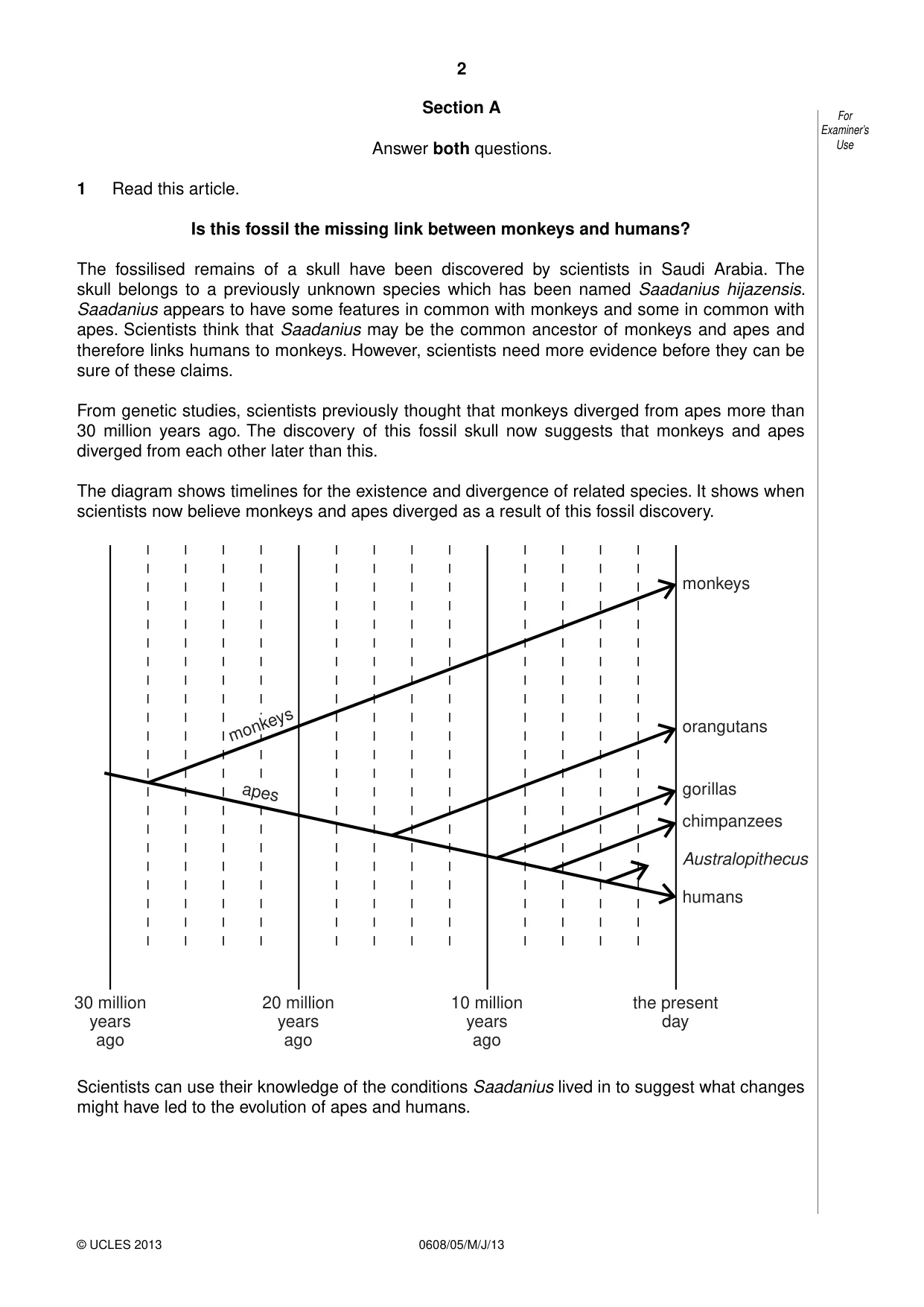 Cambridge IGCSE Twenty-First Century Science 0608 2013 May/June Paper 5 · Variant 1 question paper, page 2 of 16