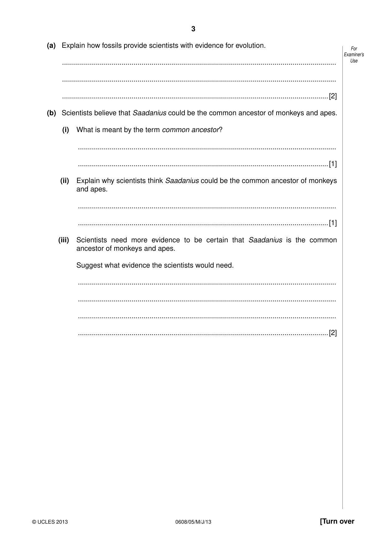 Cambridge IGCSE Twenty-First Century Science 0608 2013 May/June Paper 5 · Variant 1 question paper, page 3 of 16