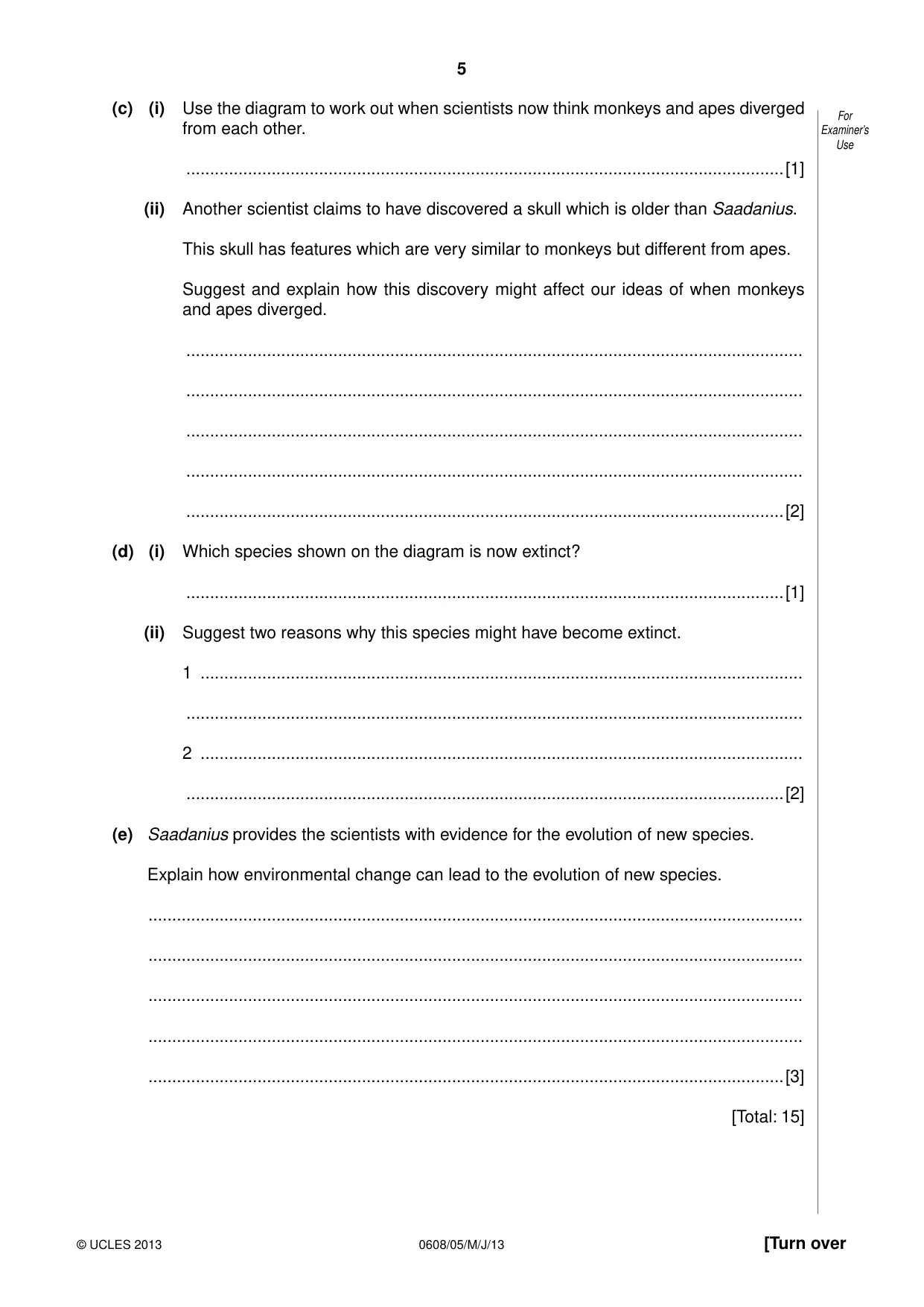Cambridge IGCSE Twenty-First Century Science 0608 2013 May/June Paper 5 · Variant 1 question paper, page 5 of 16