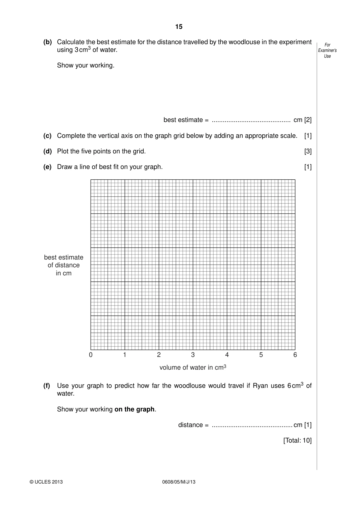 Cambridge IGCSE Twenty-First Century Science 0608 2013 May/June Paper 5 · Variant 1 question paper, page 15 of 16