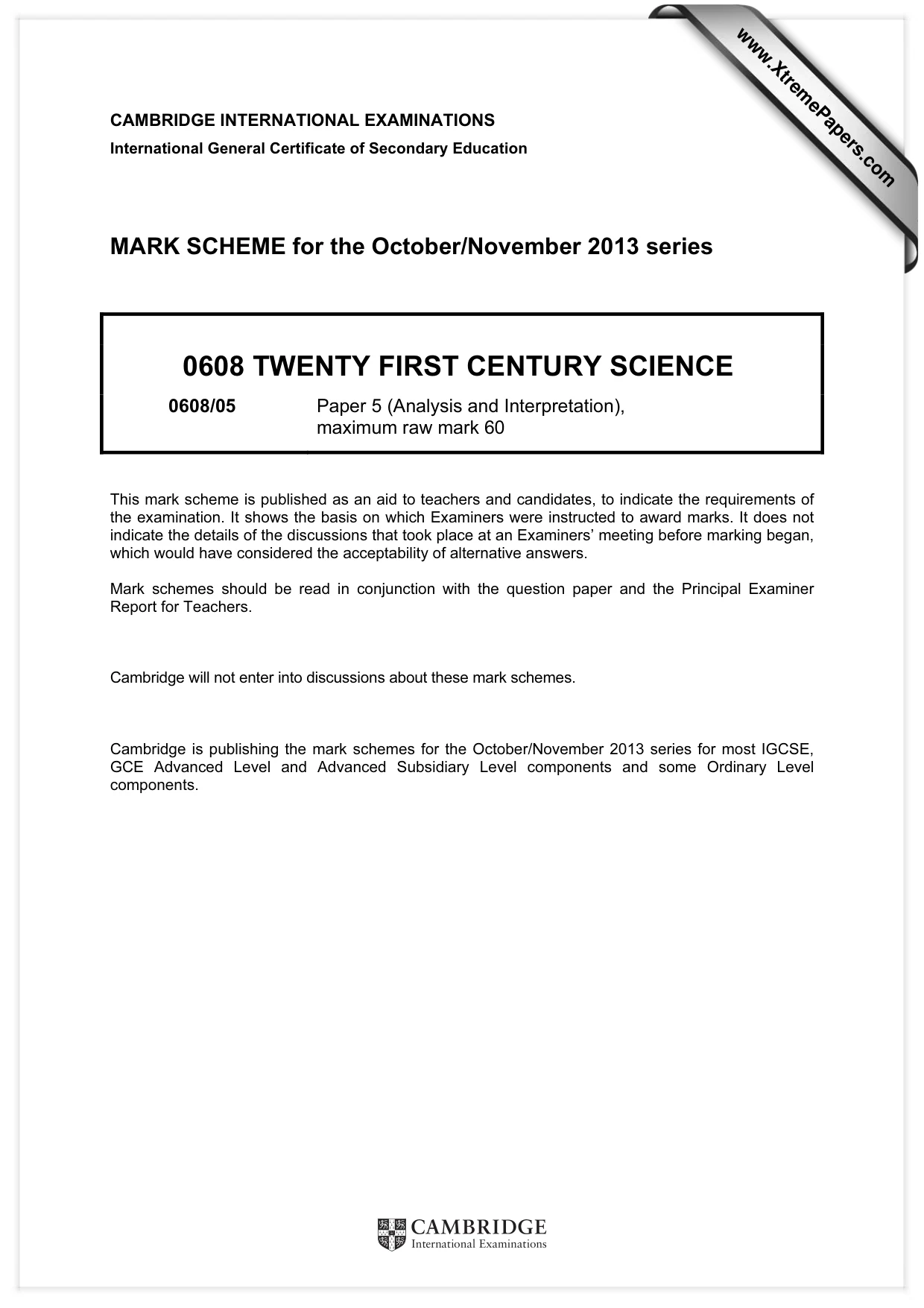 Mark scheme, page 1 of 4