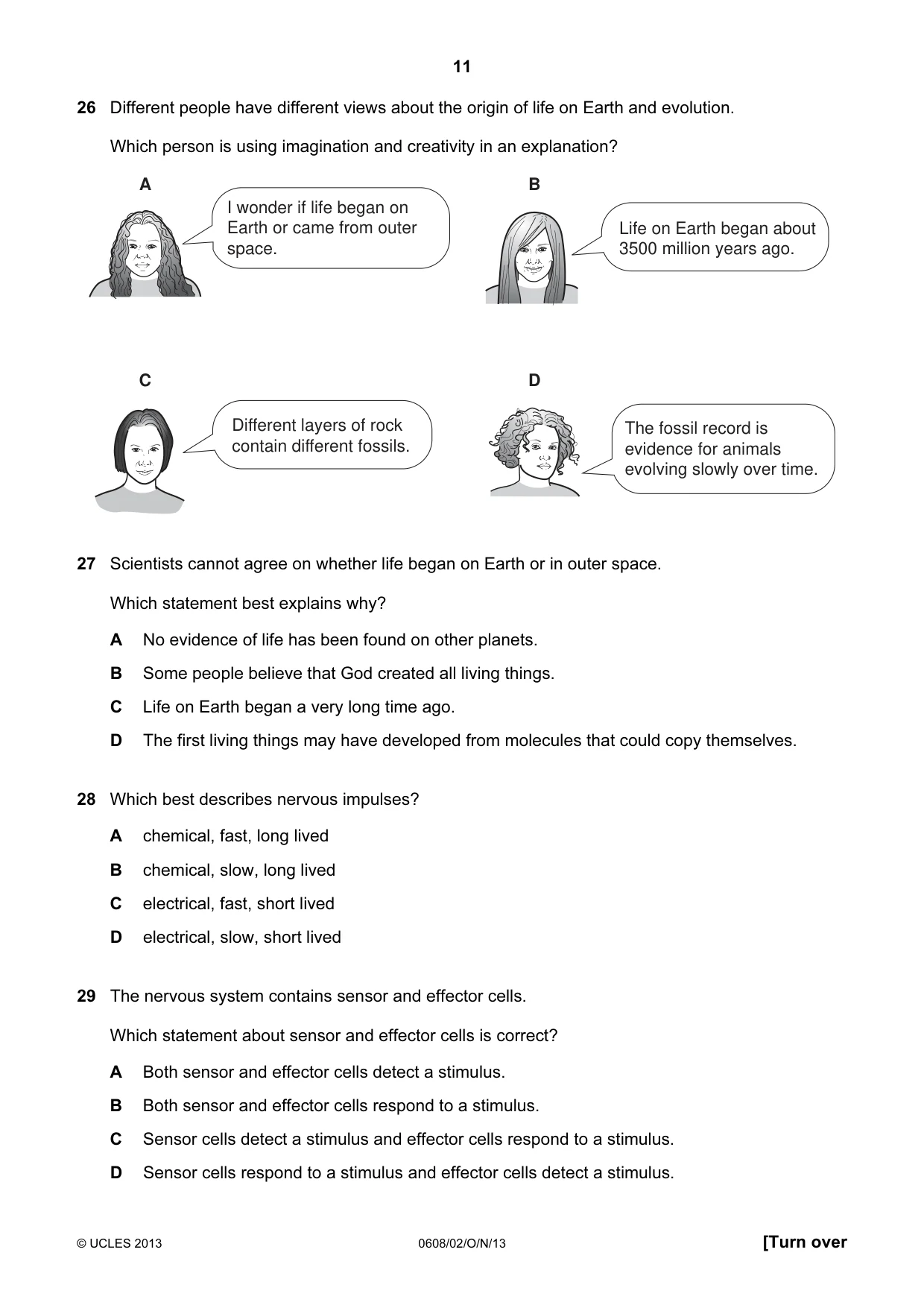 Cambridge IGCSE Twenty-First Century Science 0608 2013 Oct/Nov Paper 2 · Variant 1 question paper, page 11 of 16