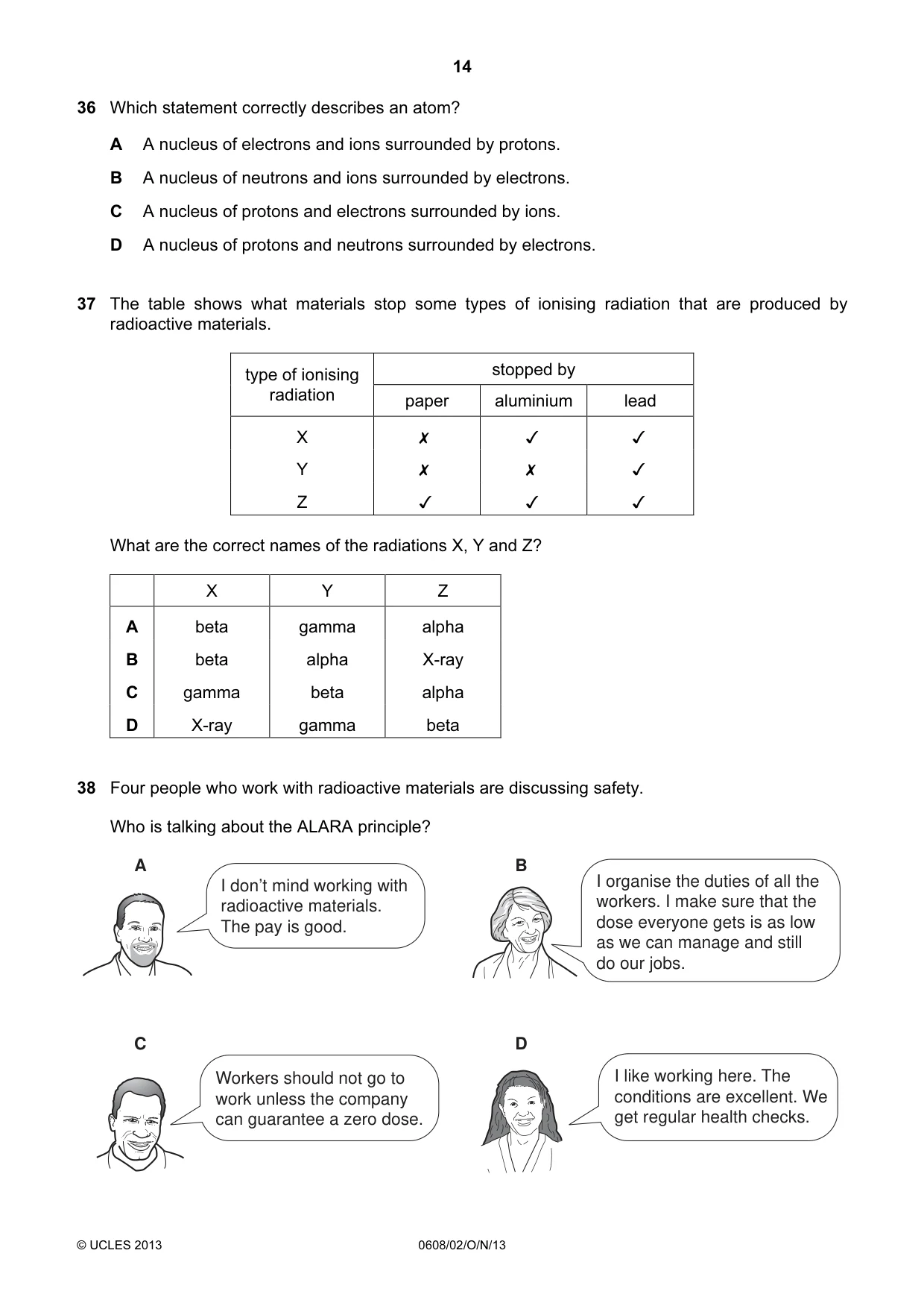 Cambridge IGCSE Twenty-First Century Science 0608 2013 Oct/Nov Paper 2 · Variant 1 question paper, page 14 of 16