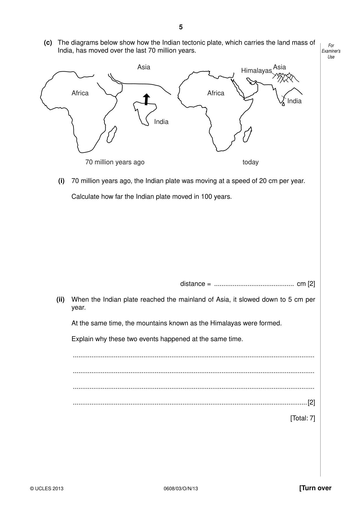 Cambridge IGCSE Twenty-First Century Science 0608 2013 Oct/Nov Paper 3 · Variant 1 question paper, page 5 of 16