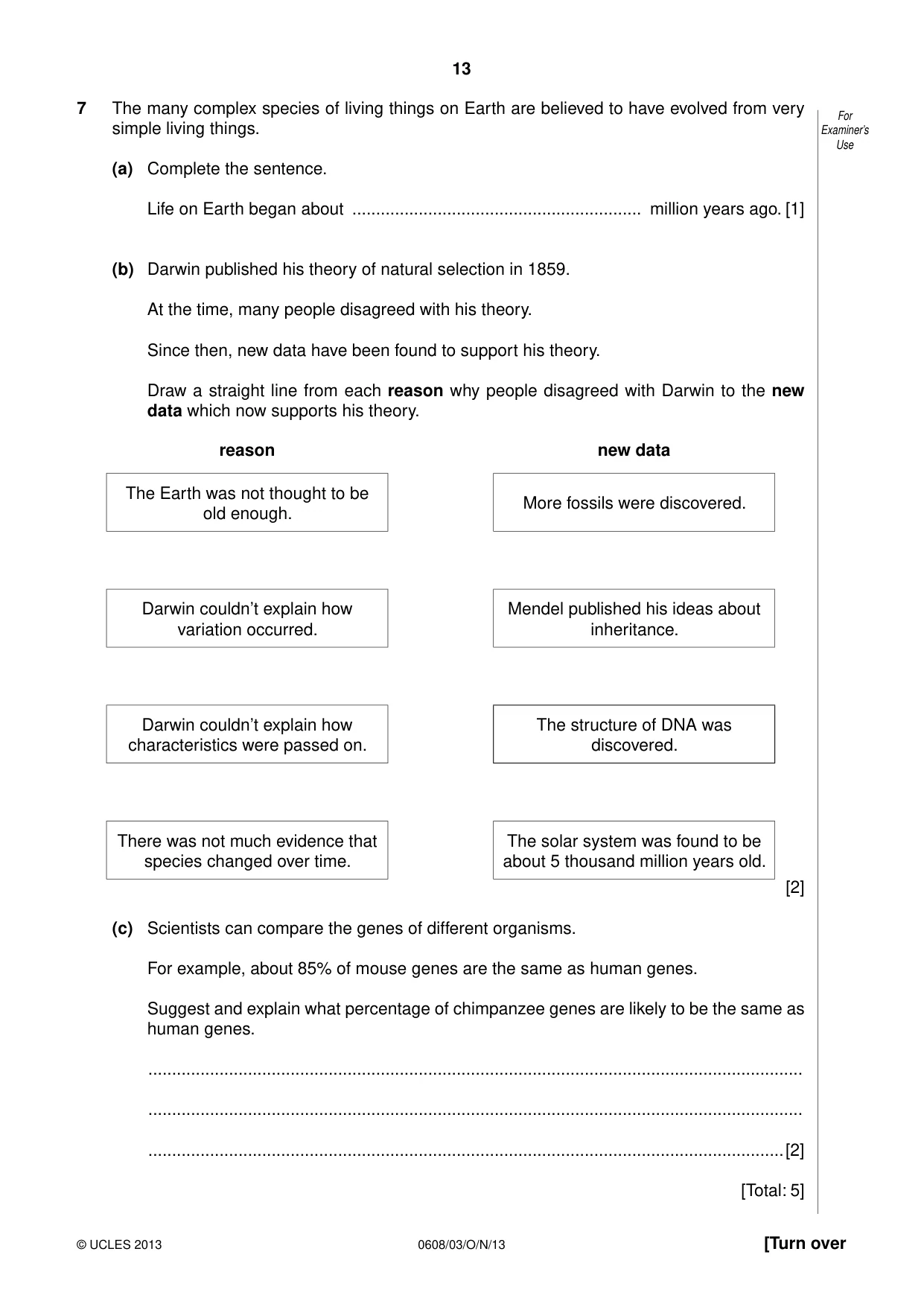 Cambridge IGCSE Twenty-First Century Science 0608 2013 Oct/Nov Paper 3 · Variant 1 question paper, page 13 of 16