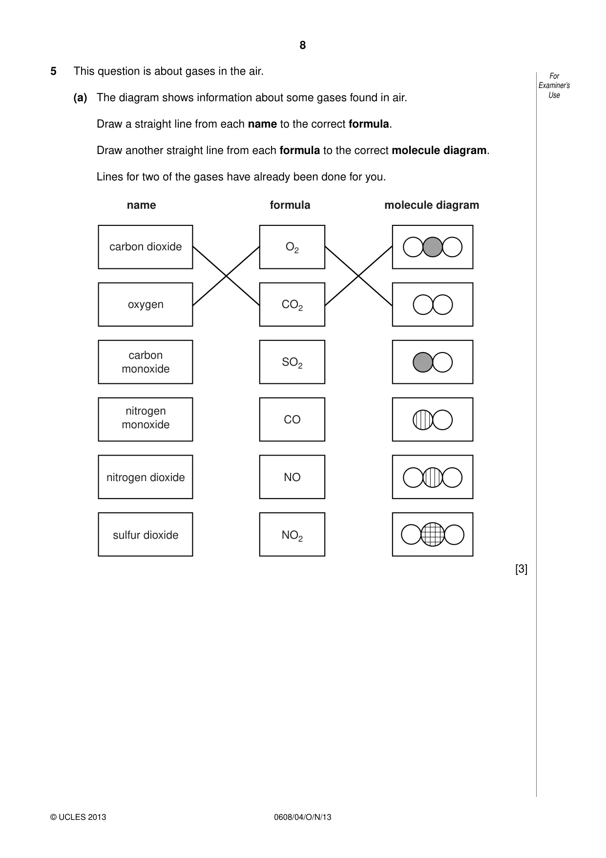 Cambridge IGCSE Twenty-First Century Science 0608 2013 Oct/Nov Paper 4 · Variant 1 question paper, page 8 of 16
