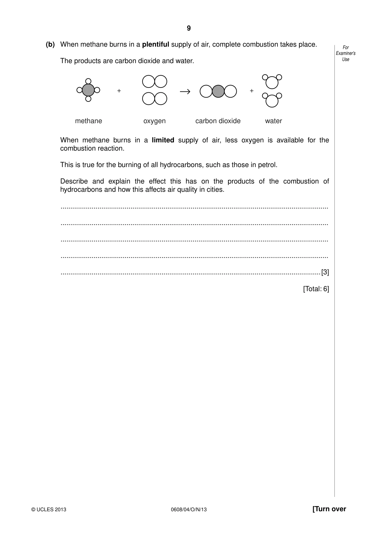 Cambridge IGCSE Twenty-First Century Science 0608 2013 Oct/Nov Paper 4 · Variant 1 question paper, page 9 of 16