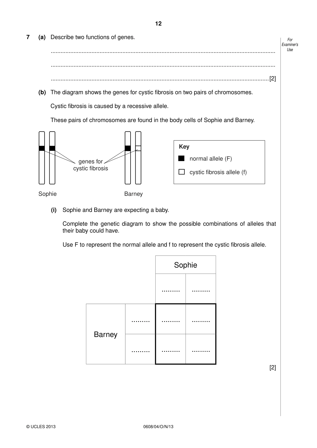 Cambridge IGCSE Twenty-First Century Science 0608 2013 Oct/Nov Paper 4 · Variant 1 question paper, page 12 of 16