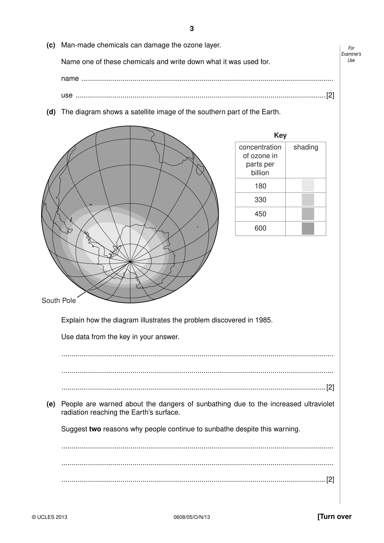 Cambridge IGCSE Twenty-First Century Science 0608 2013 Oct/Nov Paper 5 · Variant 1 question paper, page 3 of 16