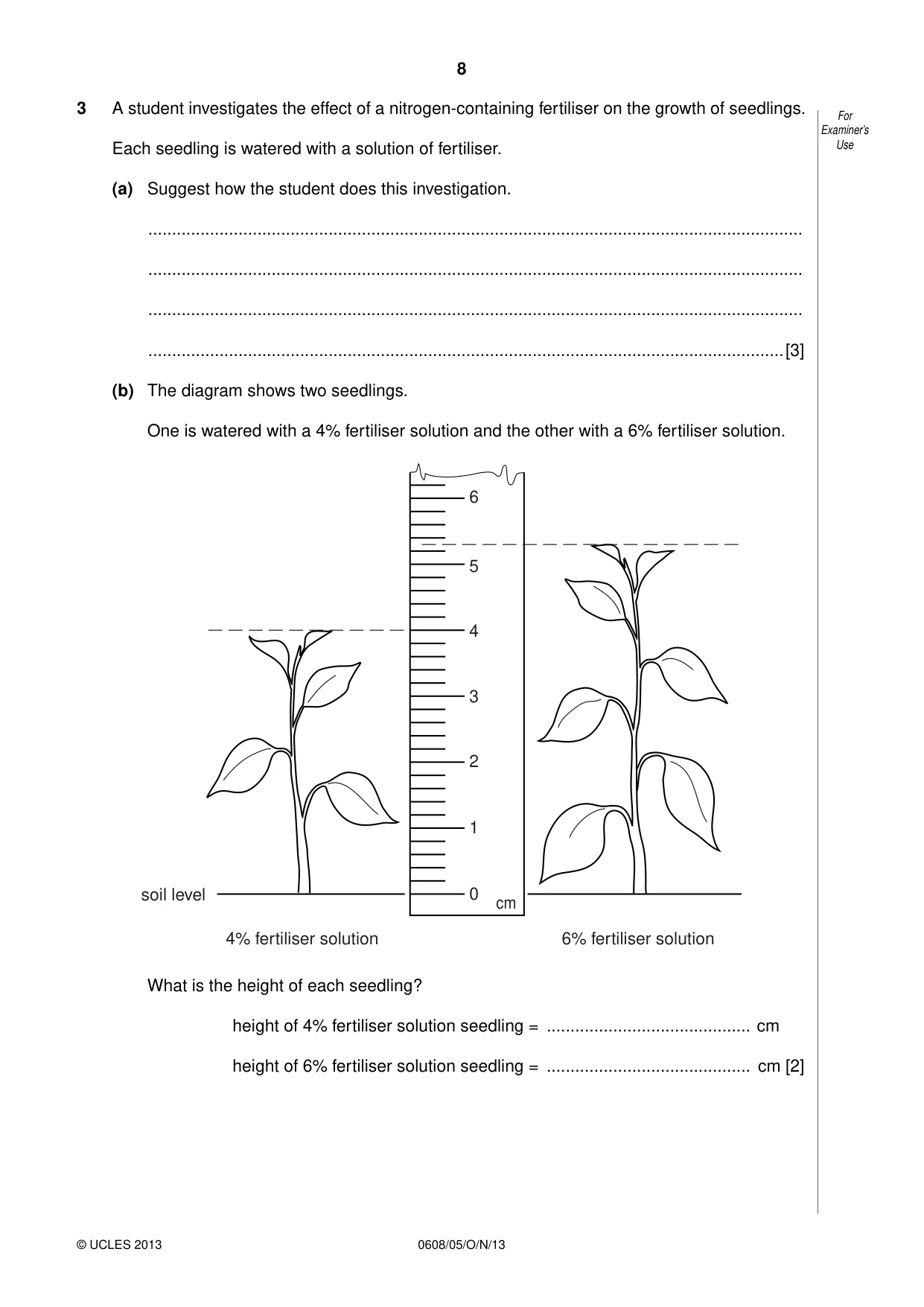 Cambridge IGCSE Twenty-First Century Science 0608 2013 Oct/Nov Paper 5 · Variant 1 question paper, page 8 of 16