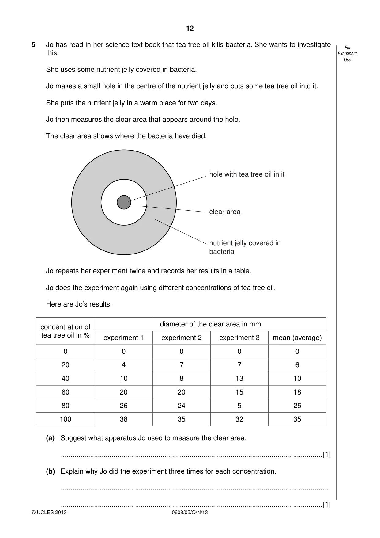 Cambridge IGCSE Twenty-First Century Science 0608 2013 Oct/Nov Paper 5 · Variant 1 question paper, page 12 of 16