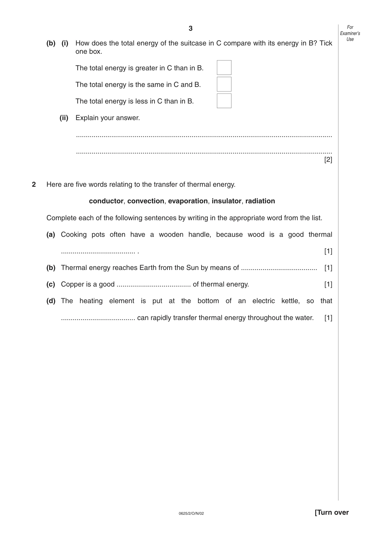 Cambridge IGCSE Physics 0625 2002 Oct/Nov Paper 2 · Variant 1 question paper, page 3 of 20