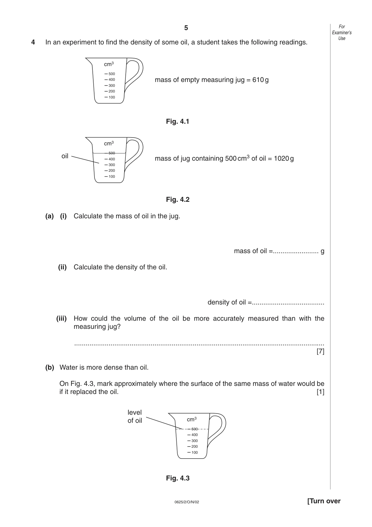 Cambridge IGCSE Physics 0625 2002 Oct/Nov Paper 2 · Variant 1 question paper, page 5 of 20