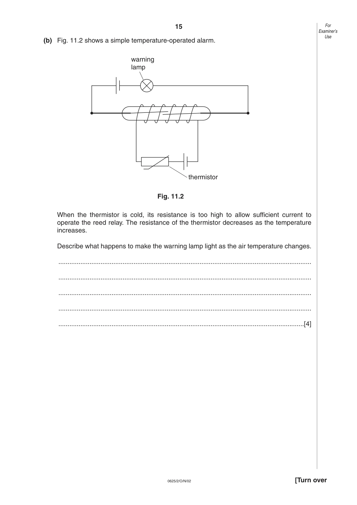 Cambridge IGCSE Physics 0625 2002 Oct/Nov Paper 2 · Variant 1 question paper, page 15 of 20